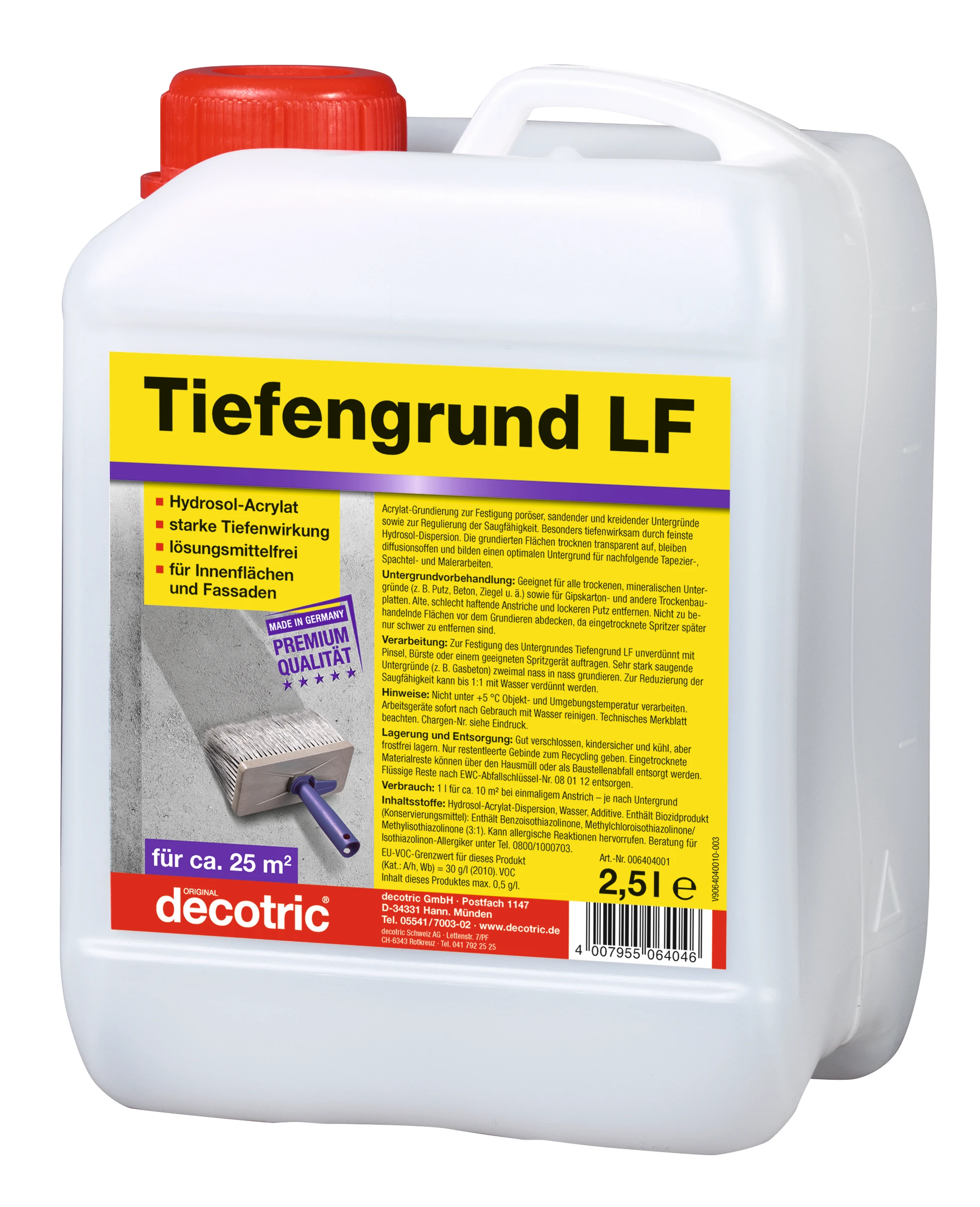 decotric Tiefengrund LF HydrosolAcrylat 2,5 L