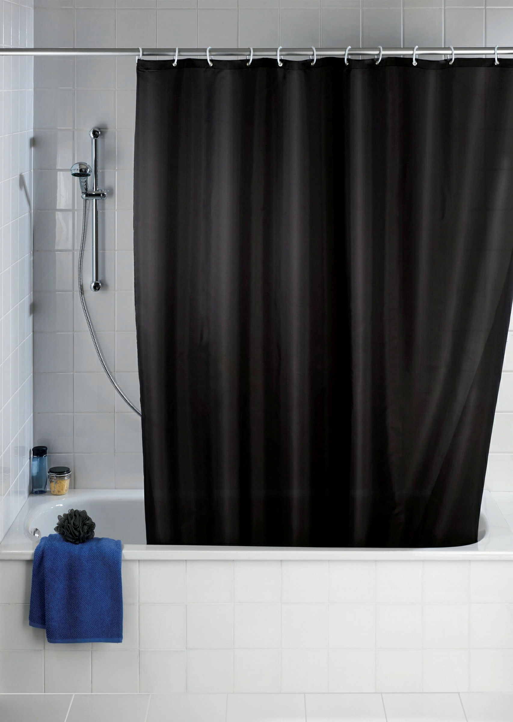 Duschvorhang 180x200, black antischimmel