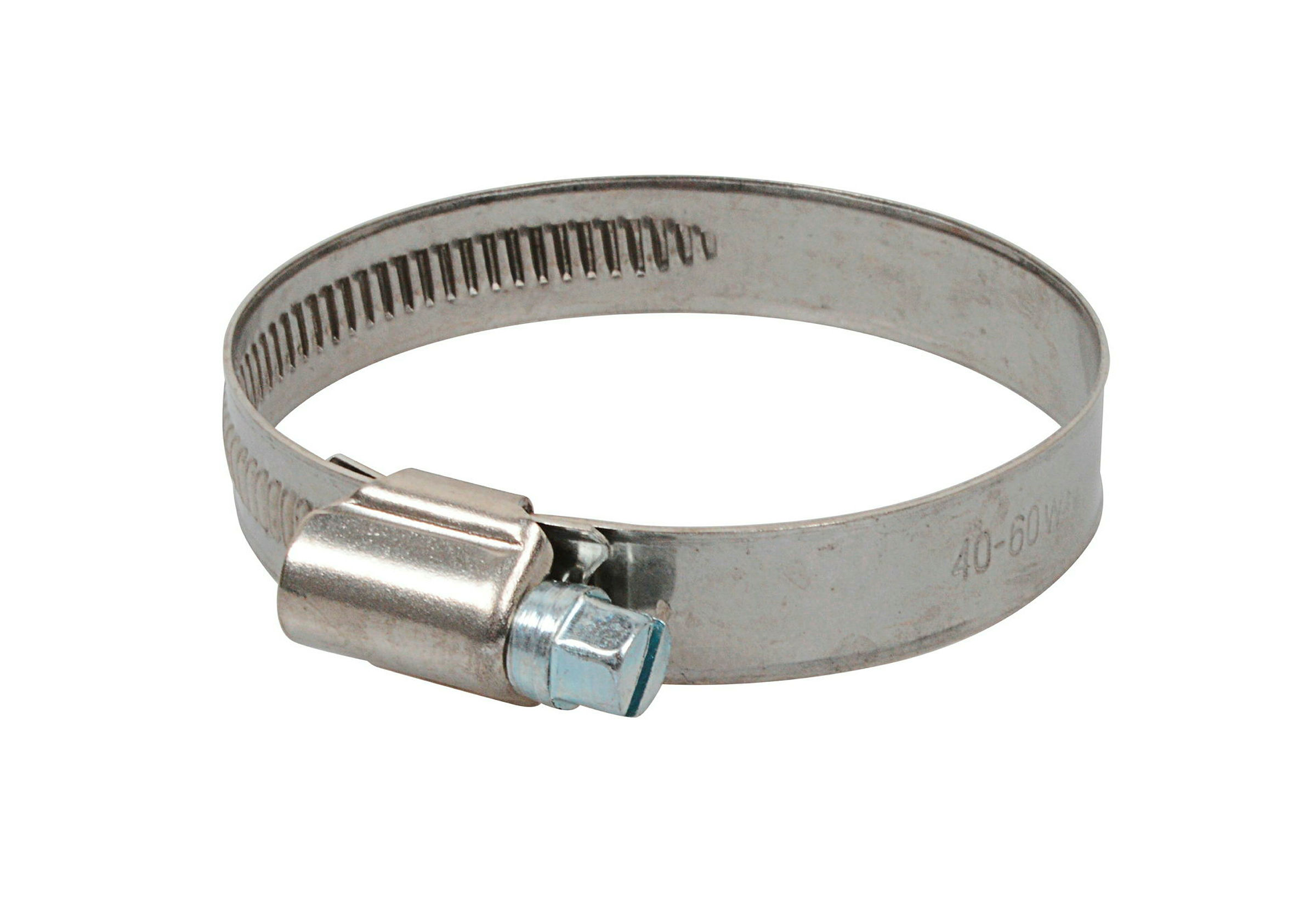 Schlauchklemme 12 mm Bandbreite, Edelstahl, 40 - 60 mm