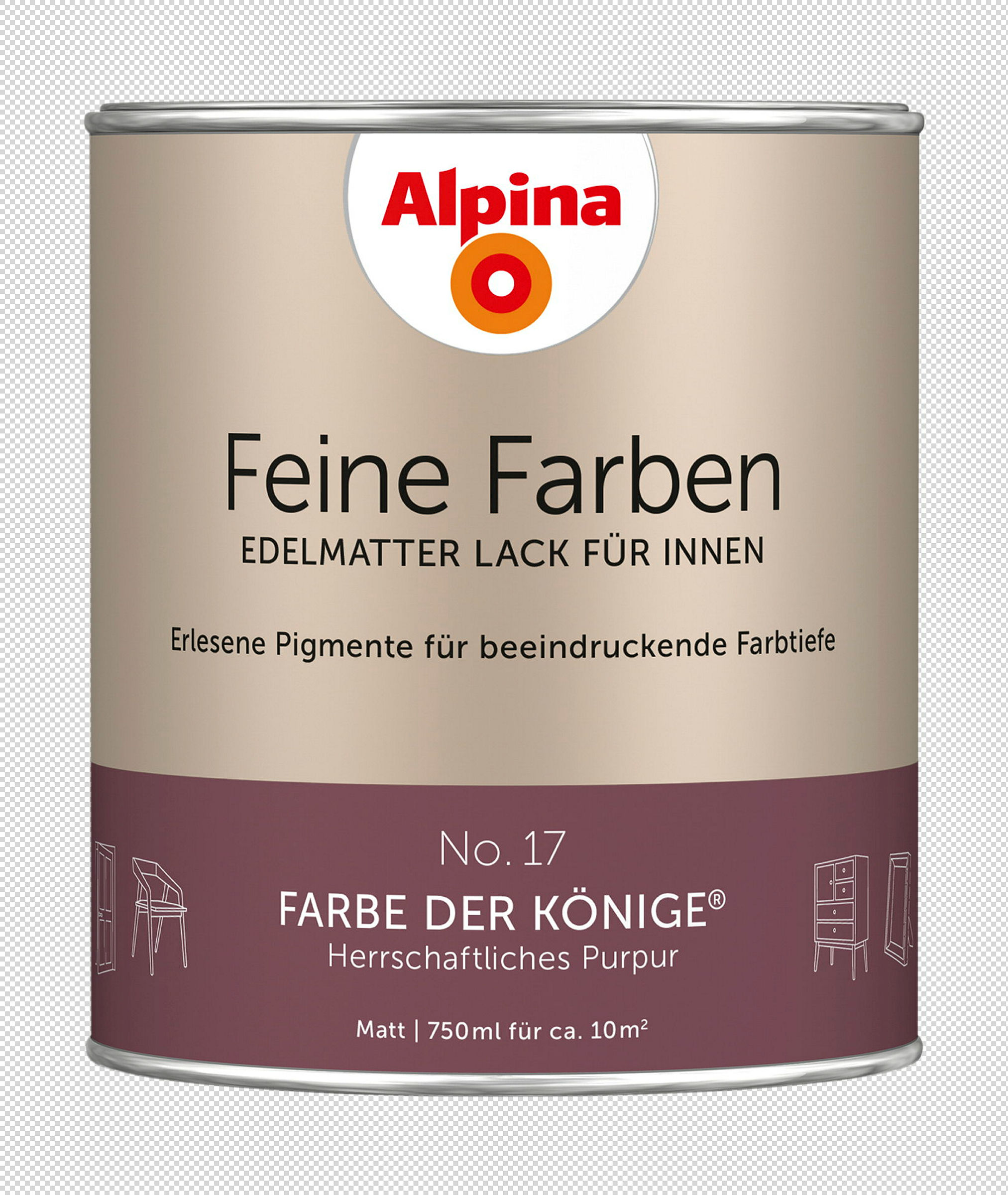 Alpina Feine Farben Lack No. 17 Farbe der Könige® edelmatt 750ml
