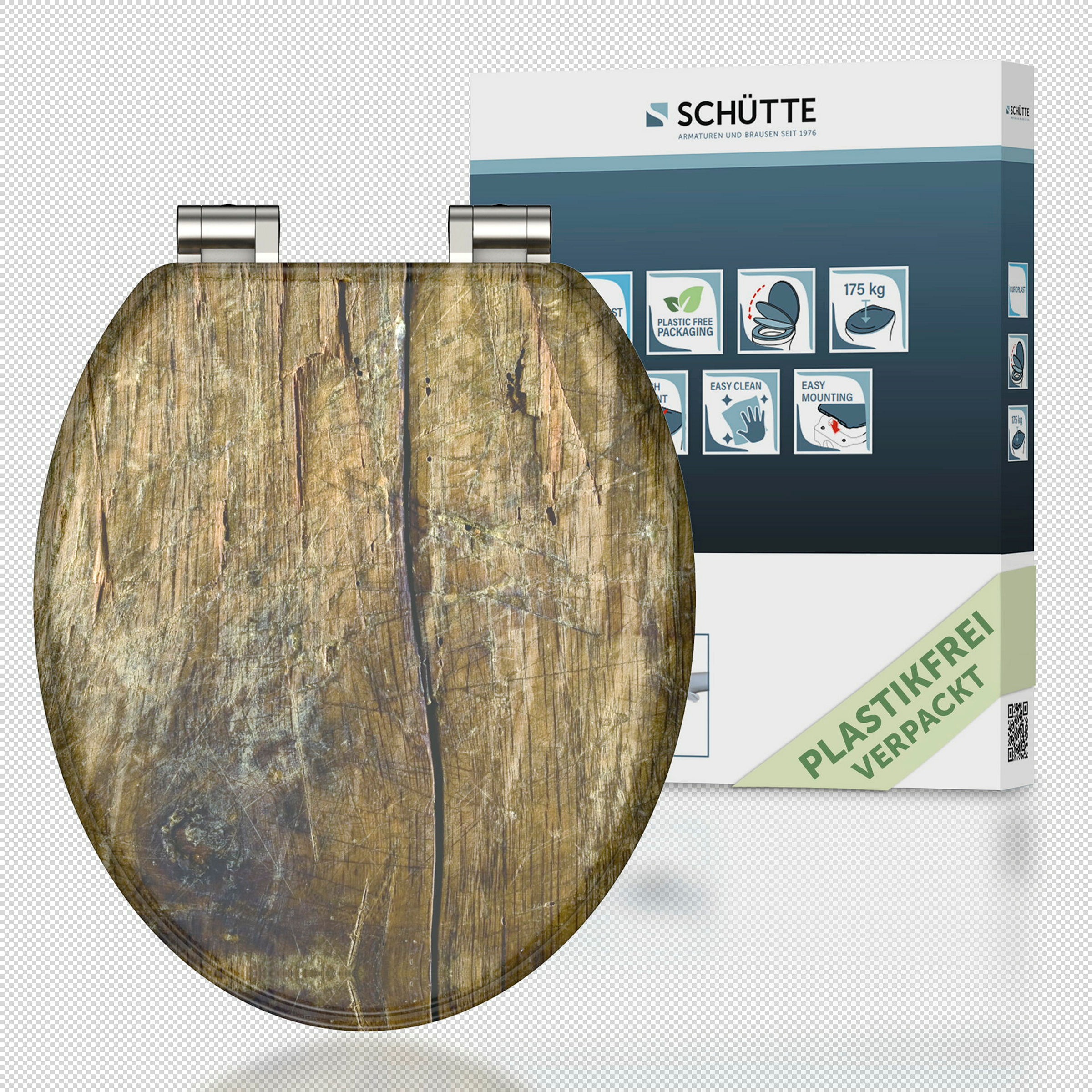 MDF WC-Sitz SOLID WOOD, mit Absenkautomatik