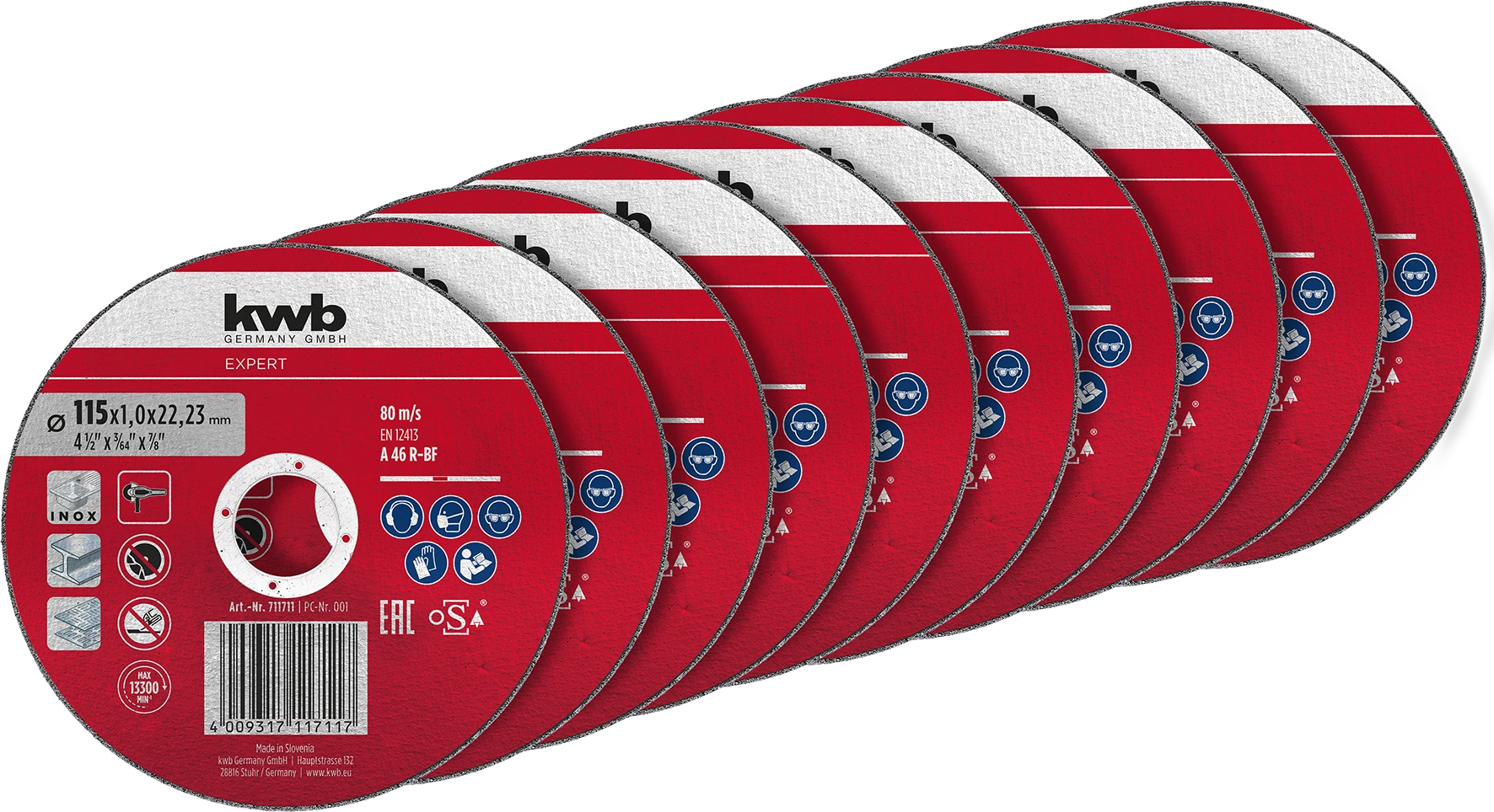 Metalltrennscheiben, extra dünn, Ø 115 mm x 1,0, 10er Sparpack