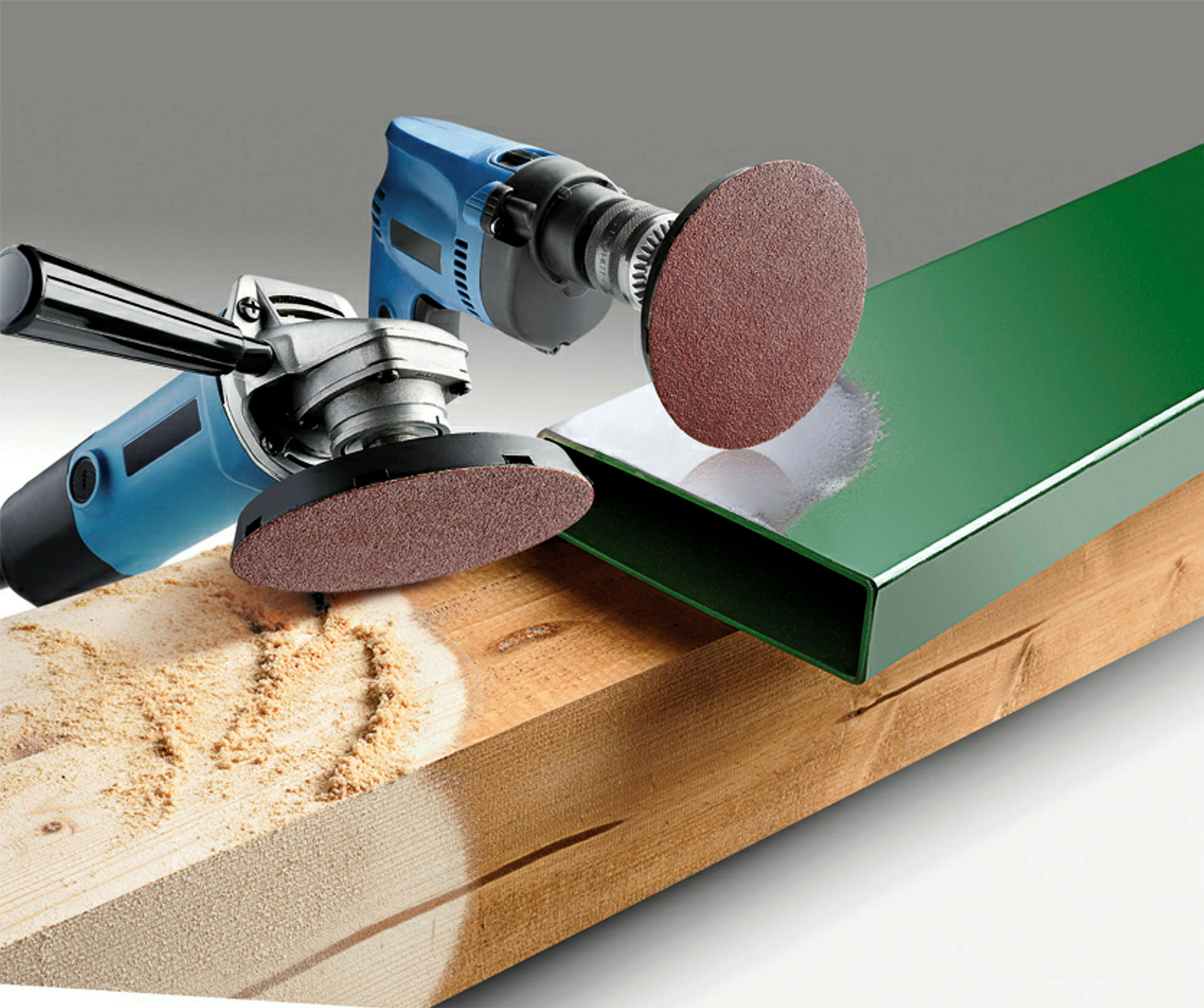 Haft-Schleifscheiben, HOLZ & METALL, Edelkorund, Ø 115 mm, K 120