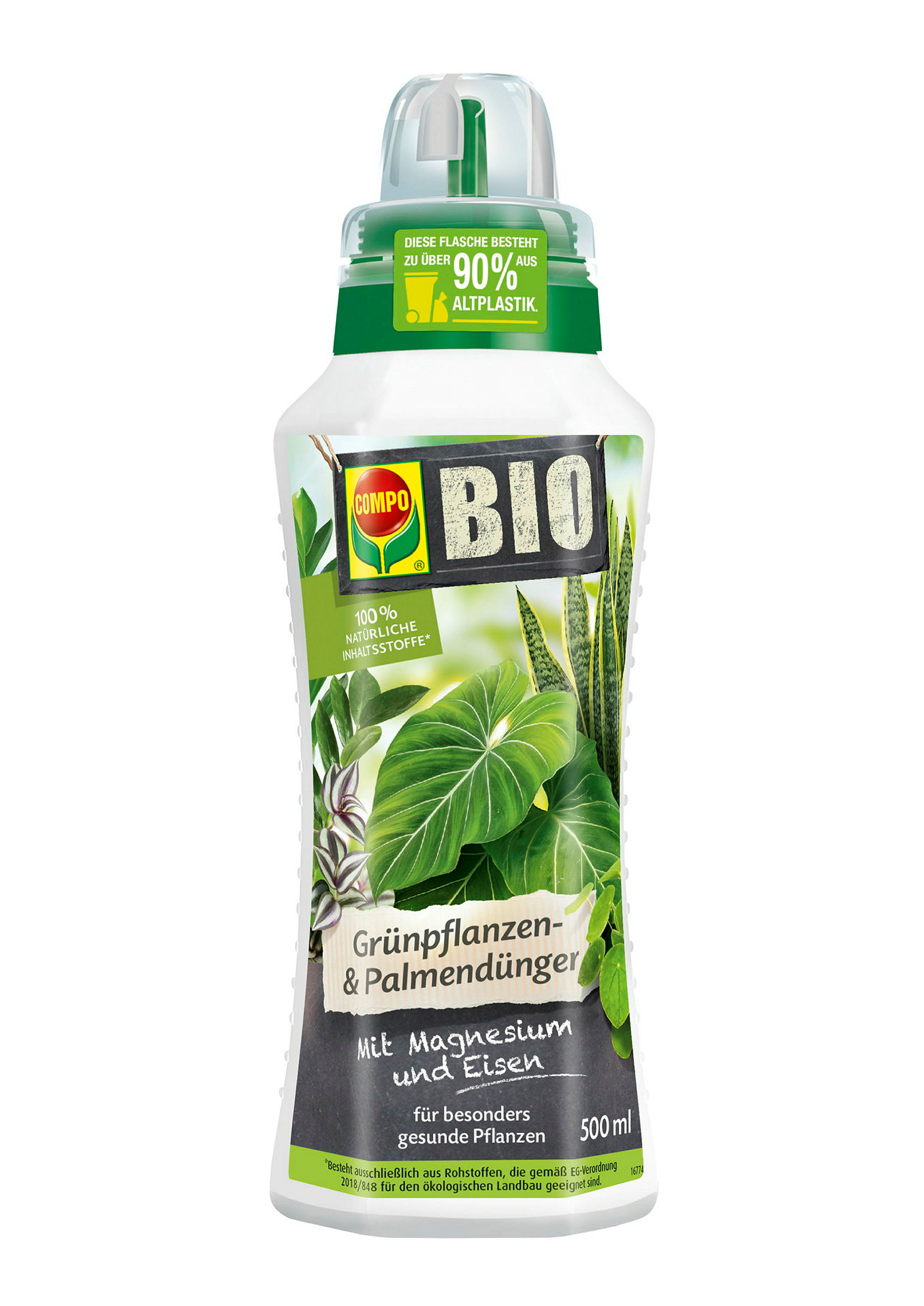 COMPO BIO Grünpflanzen- und Palmendünger, 500 ml