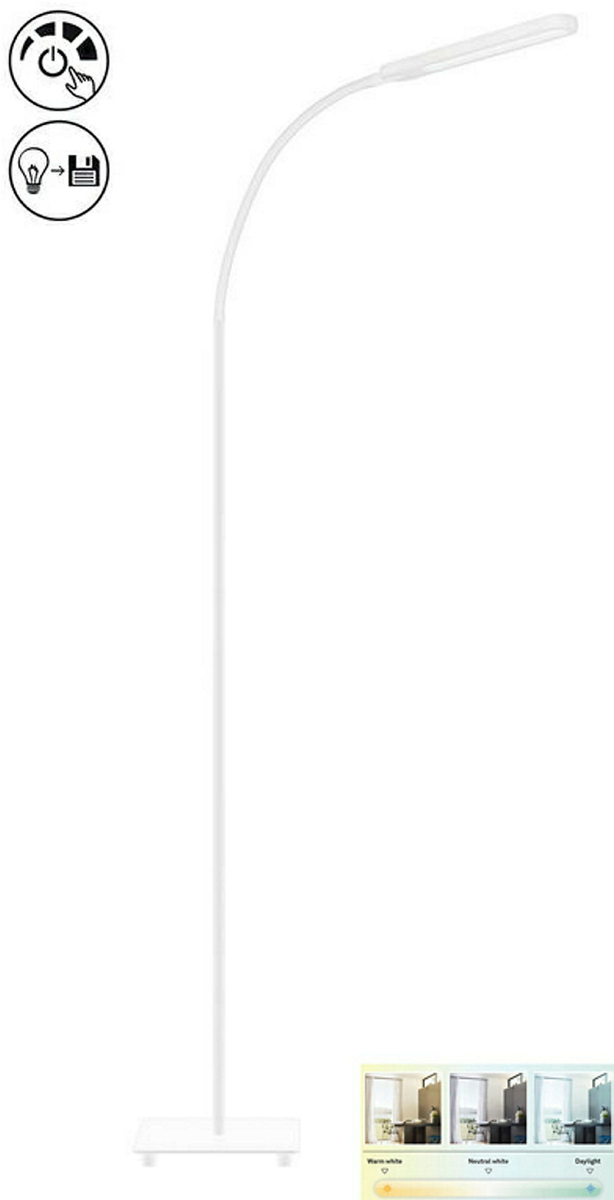 CCT LED Stehleuchte, weiß, LED/6,5W