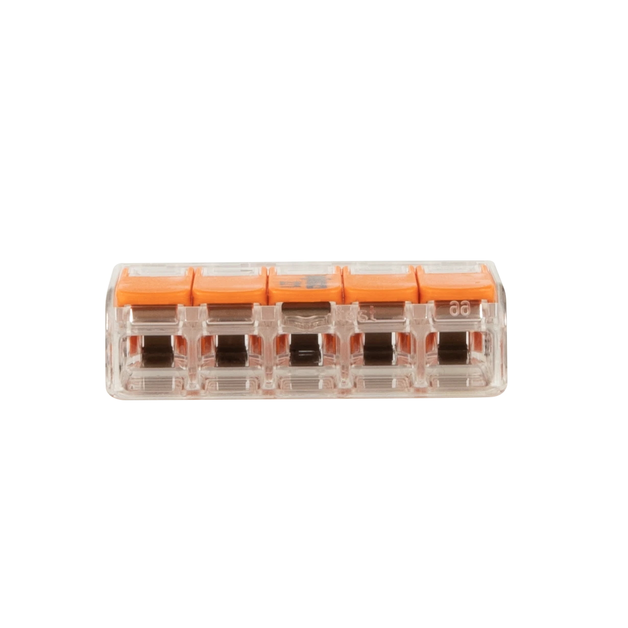 WAGO Verbindungsklemme, 5-fach, orange, 10 Stück