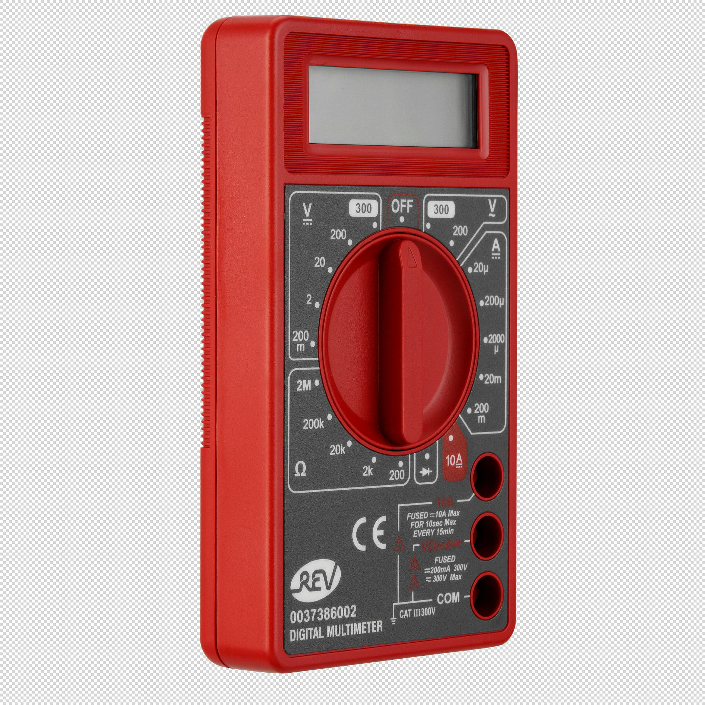 Vielfachmessgerät digital Basic schwarz/rot