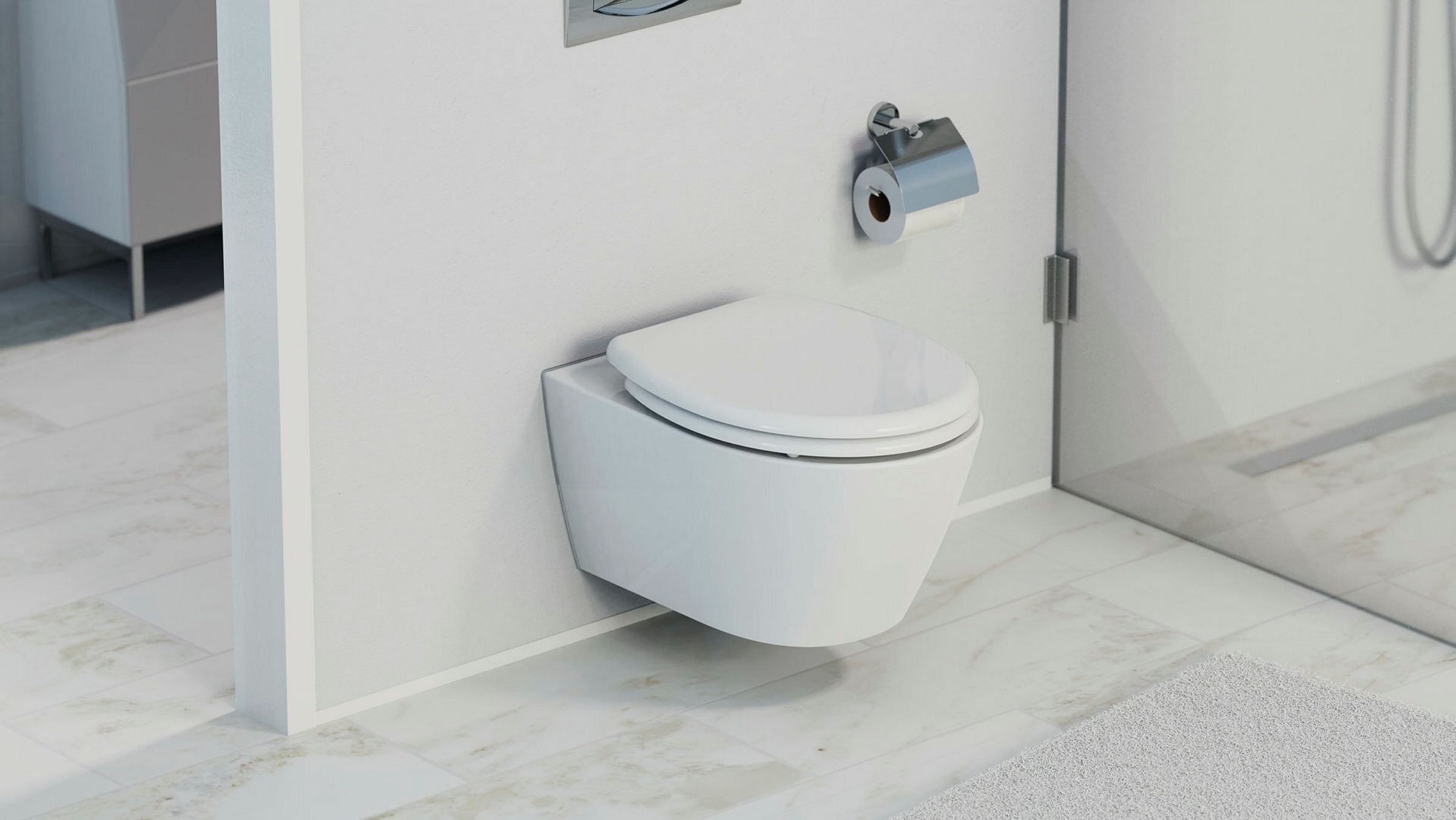 Duroplast WC-Sitz WHITE, mit Absenkautomatik und Schnellverschluss