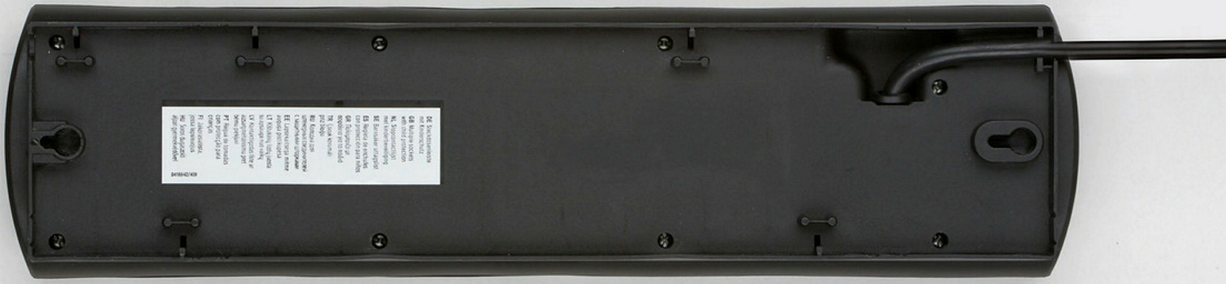 PRIMERA-LINE 10fach schwarz *DE* 2m H05VV-F3G1,5 - DUO mit 2 Schalter