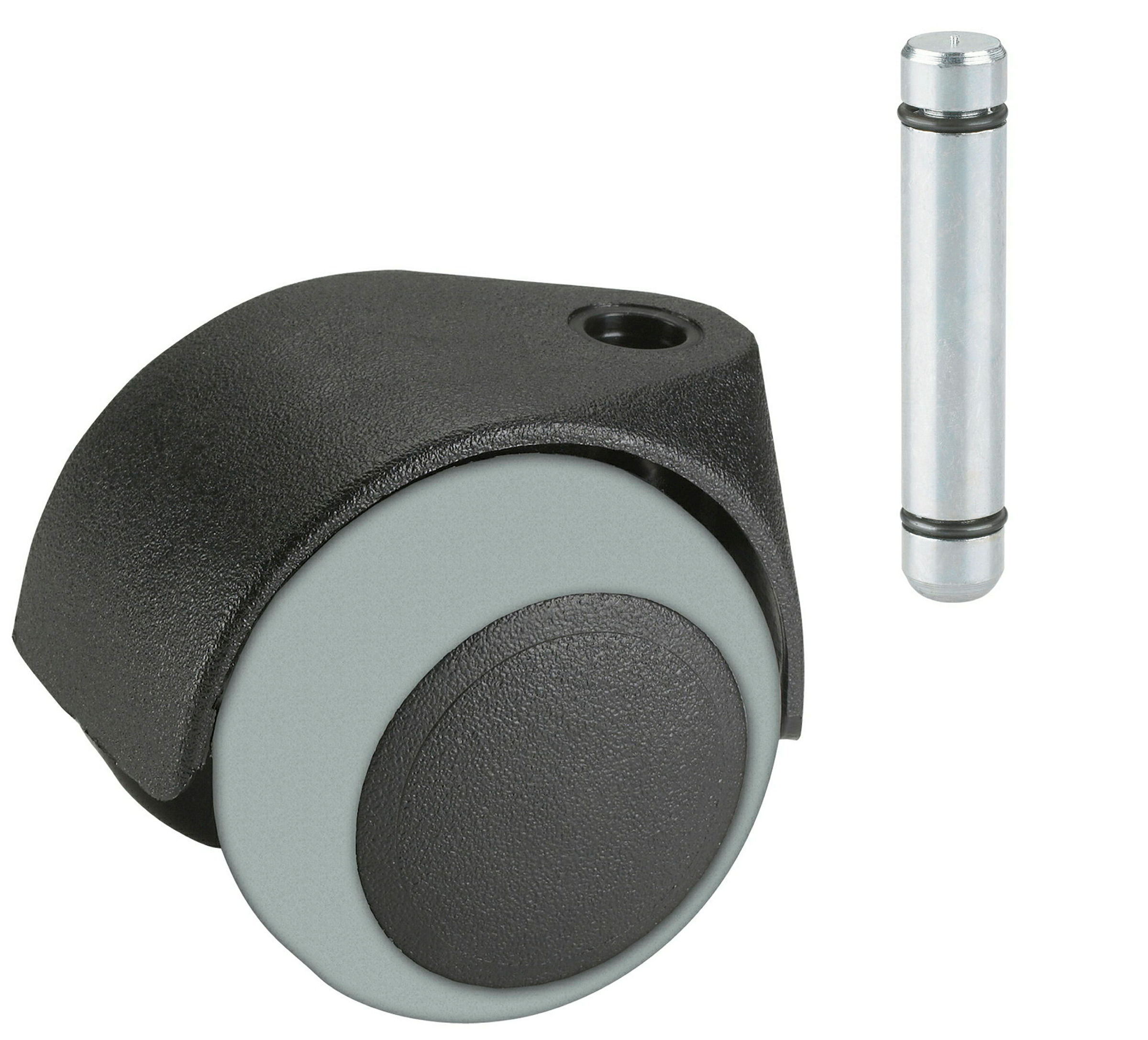 Doppelrolle für empfindliche Böden, TPE, 50 mm, Tragkr. 40 kg
