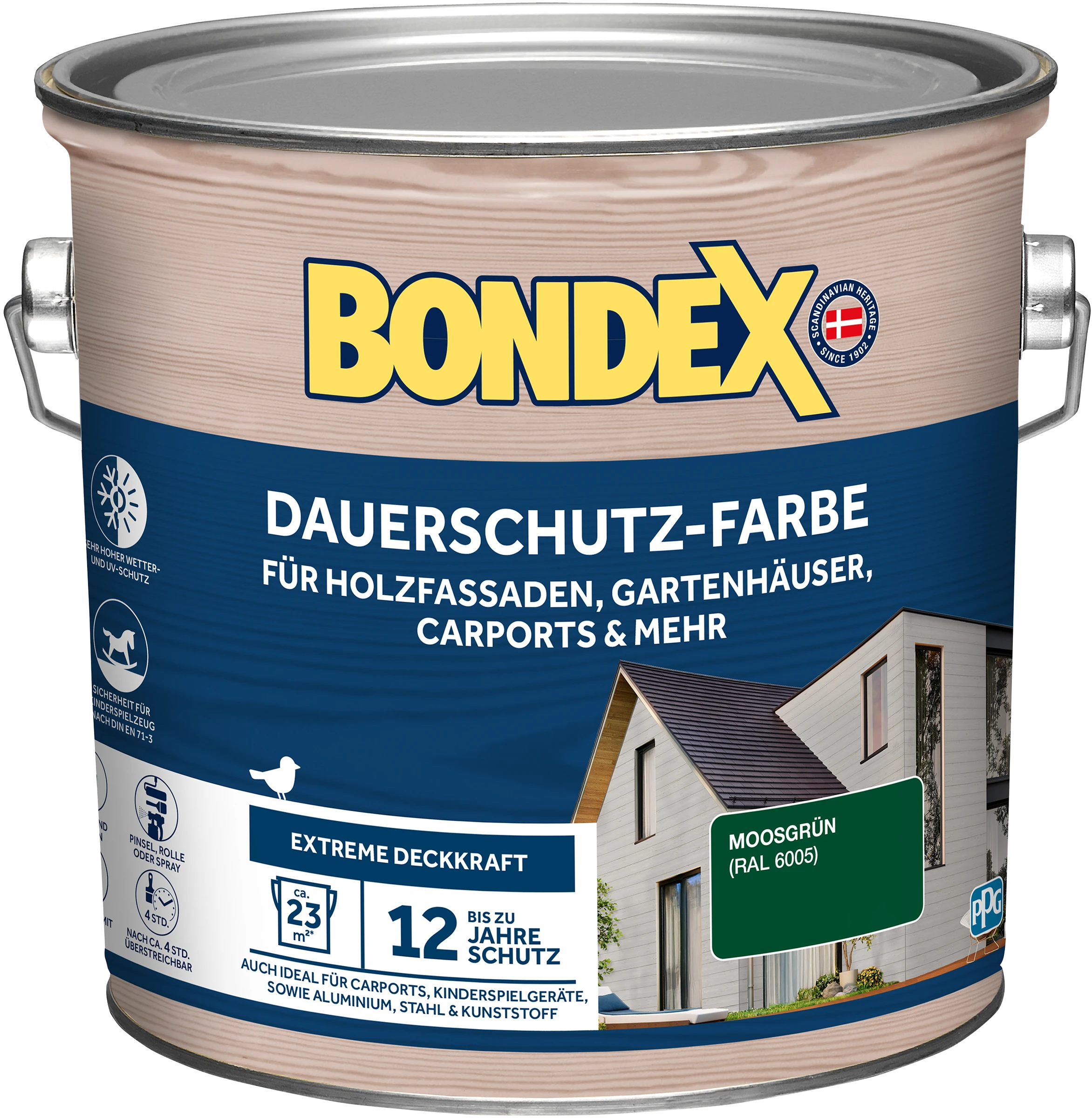 Bondex Dauerschutzfarbe 2,5 L Moosgrün