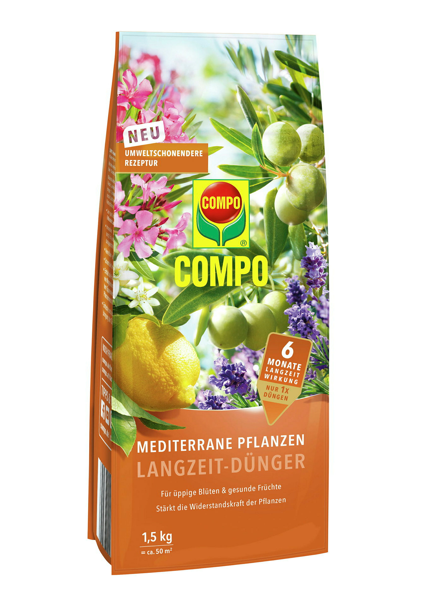 COMPO Mediterrane Pflanzen Langzeit-Dünger 1,5 kg