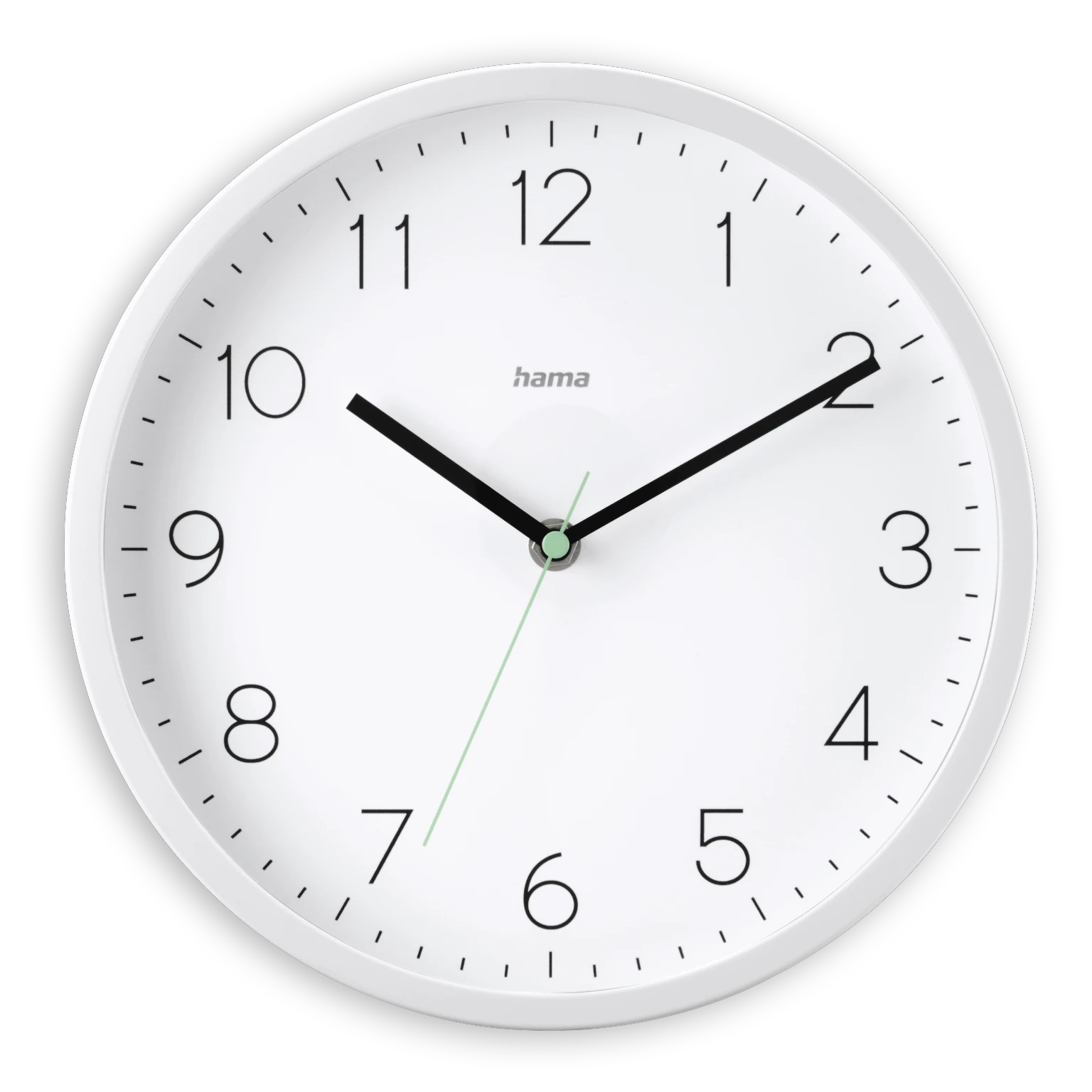 Hama DCF-Funkwanduhr ''Menorca'', analog, Ø 25 cm, Weiß