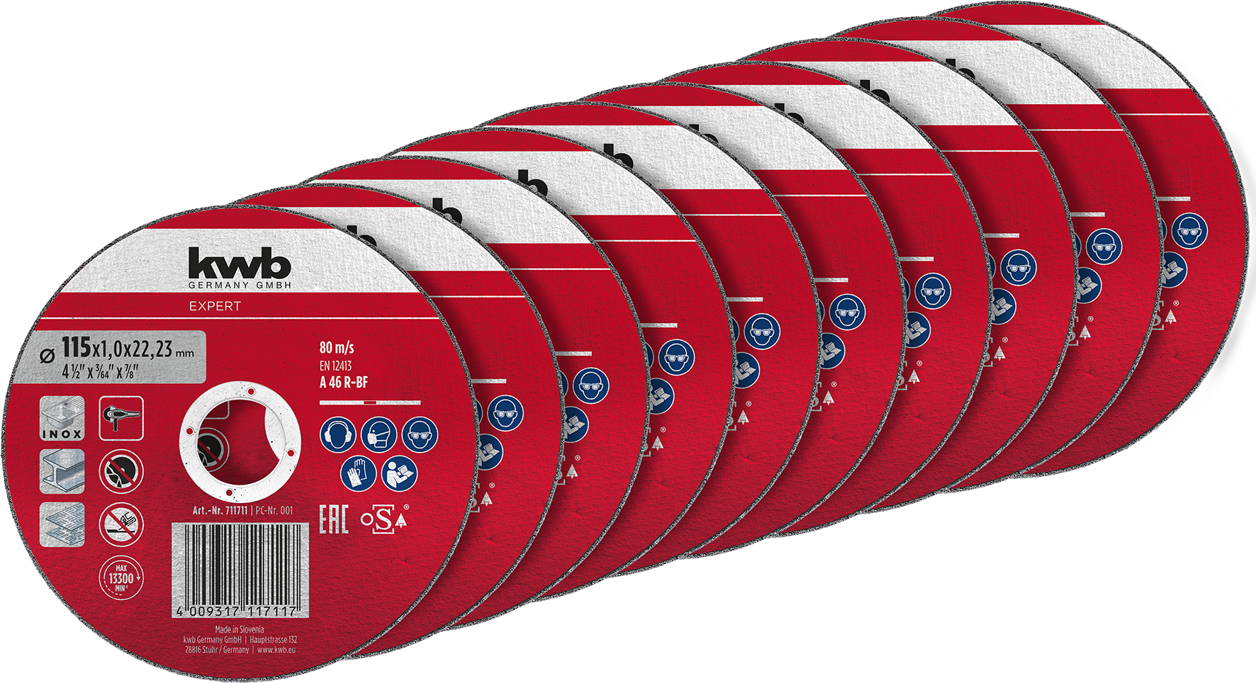 Metalltrennscheiben, extra dünn, Ø 115 mm x 1,0, 10er Sparpack