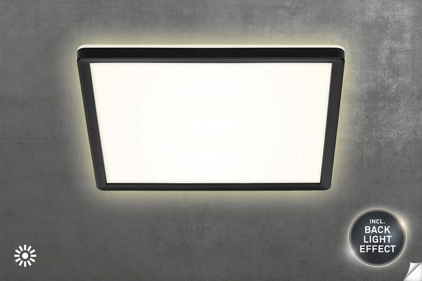 Ultraflaches LED Panel mit LED Backlight,schwarz, 1xLED/18W