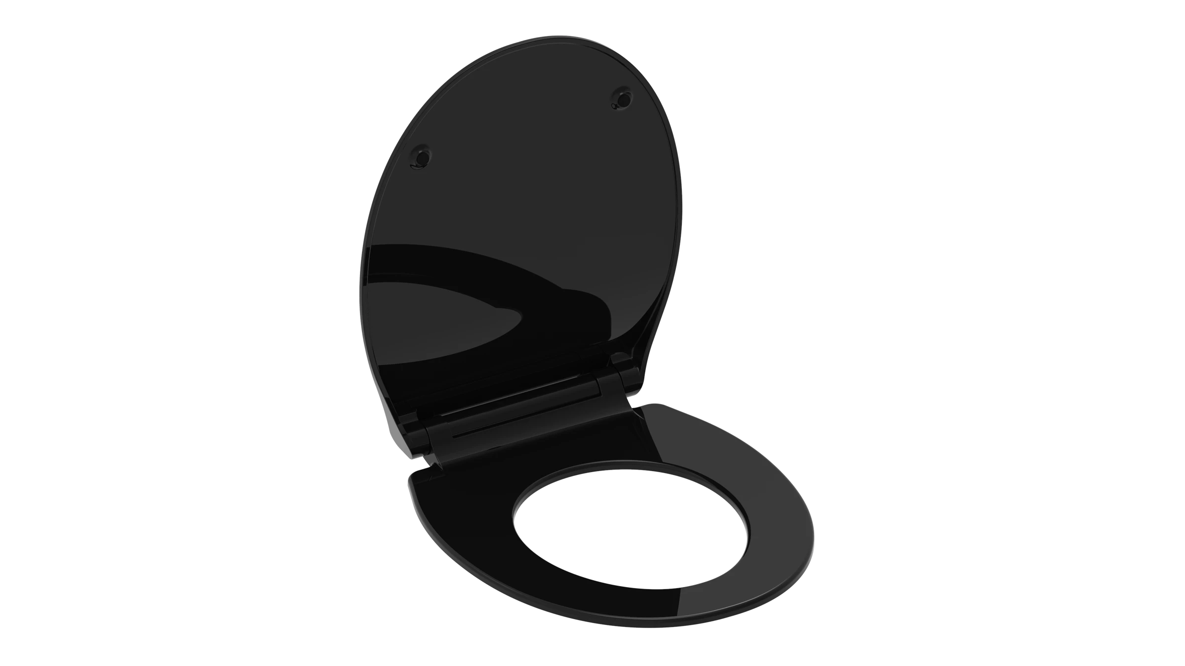 Duroplast WC-Sitz SLIM BLACK, mit Absenkautomatik und Schnellverschluss