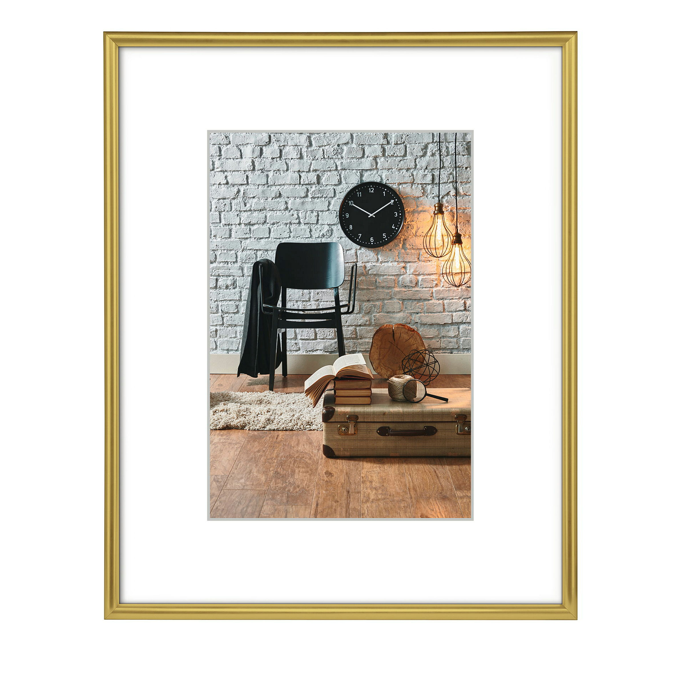 Hama Kunststoffrahmen ''Sevilla Dekor'', Gold Matt, 40 x 50 cm