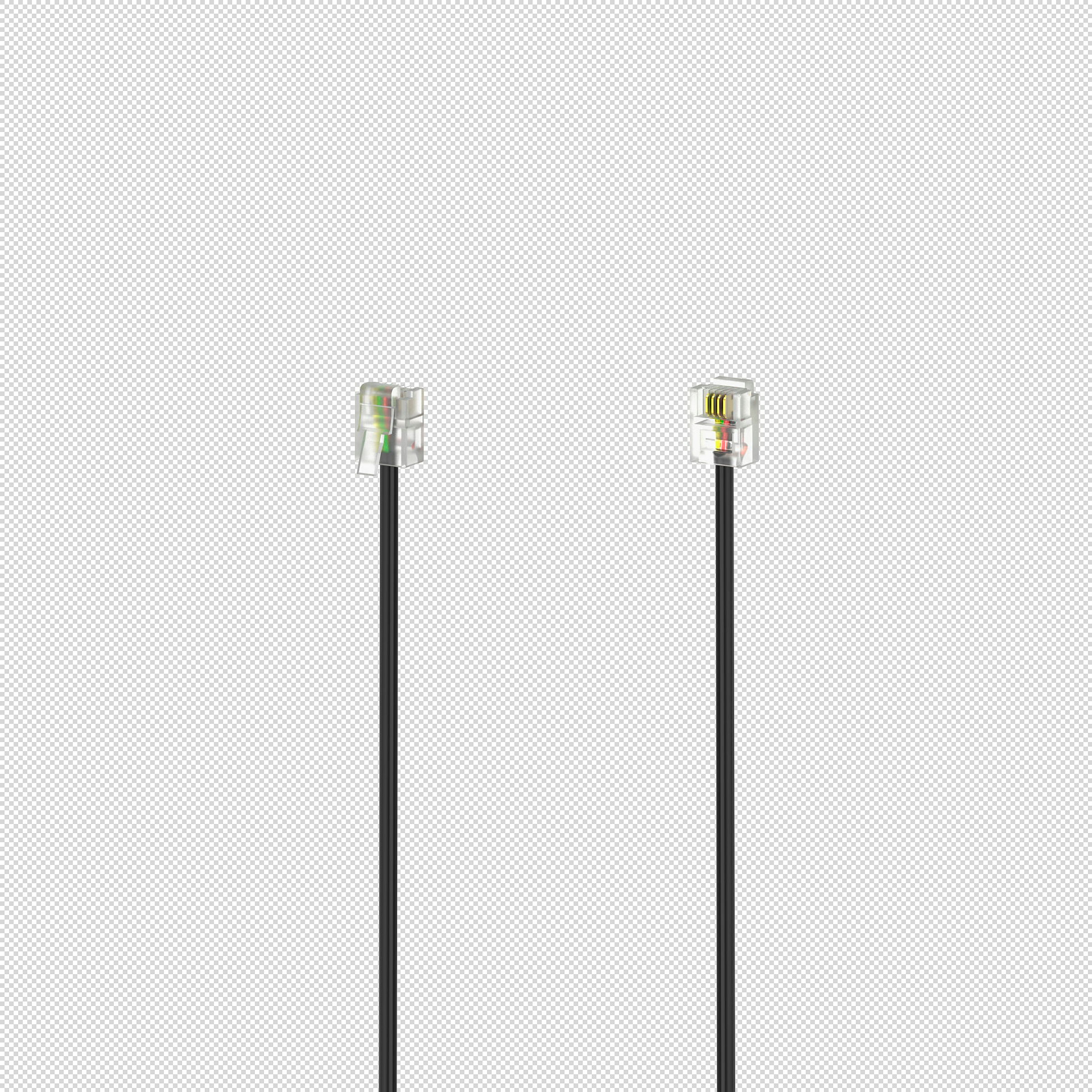 Hama Modularkabel, Stecker 6p4c - Stecker 6p4c, 3 m, Schwarz