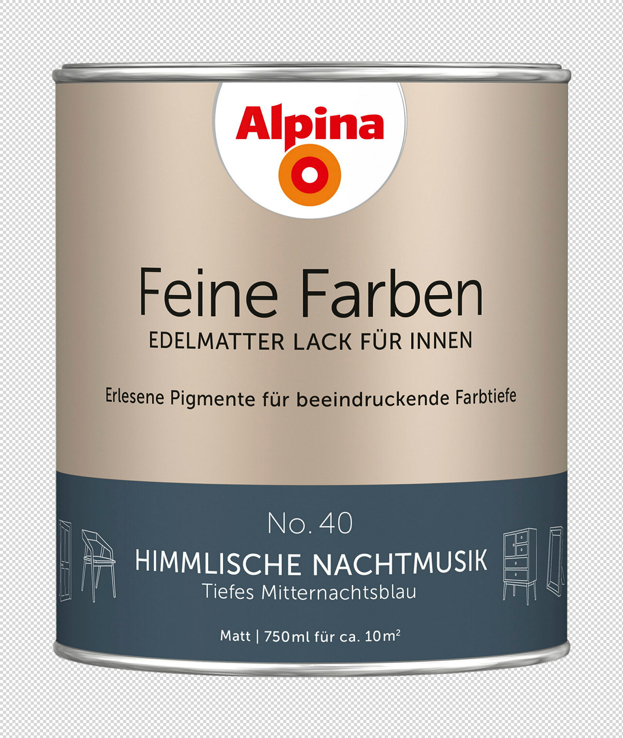 Alpina Feine Farben Lack No. 40 Himmlische Nachtmusik® edelmatt 750ml