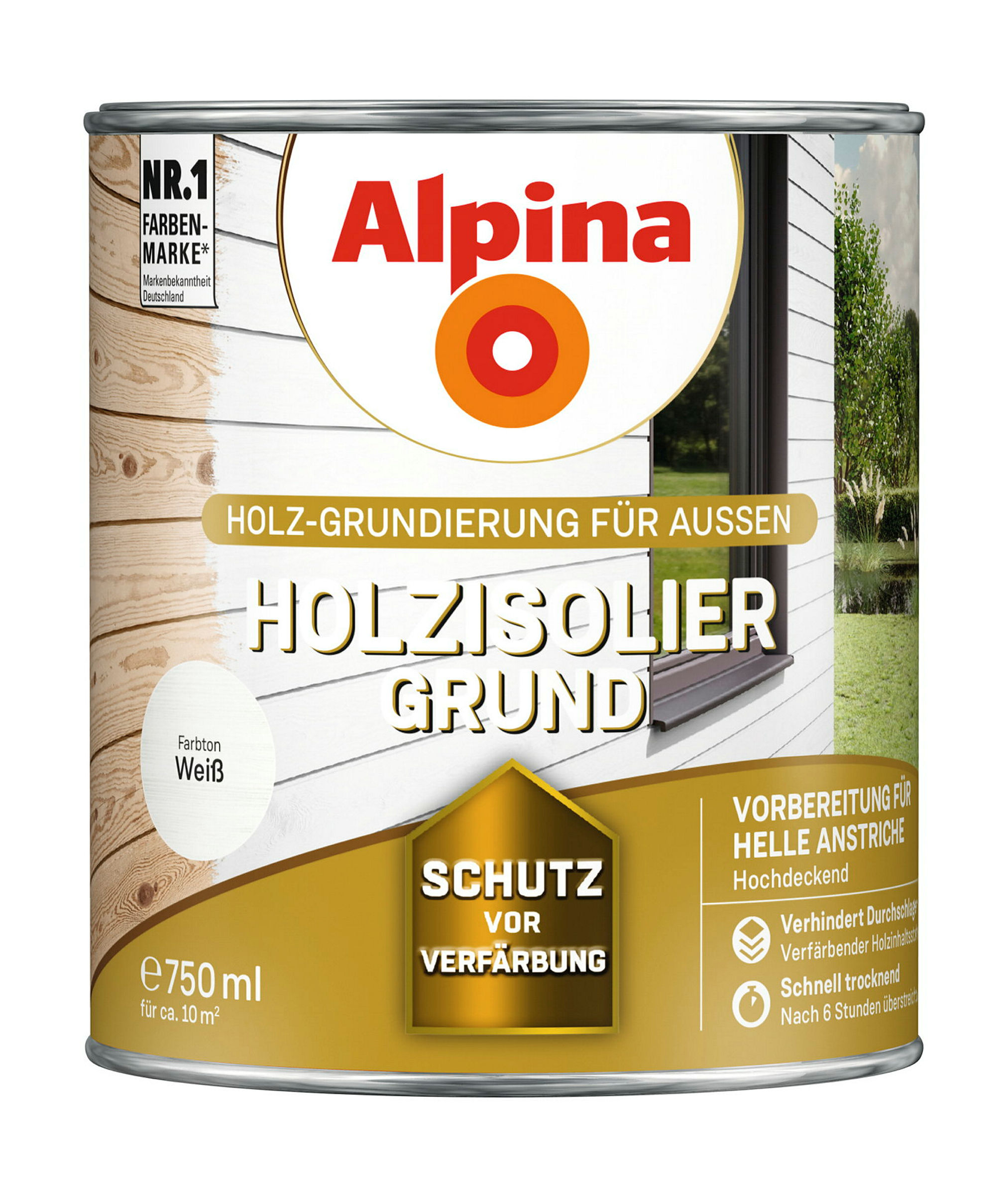 Alpina Holzisolier-Grund Weiß 750ml