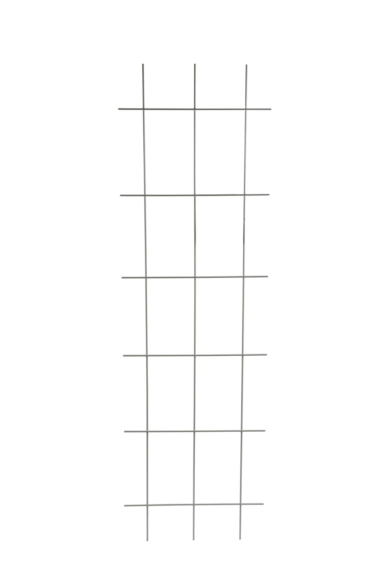 Draht Gitterspalier , PVC-beschichtet, 45x150 cm, weiß, eckig