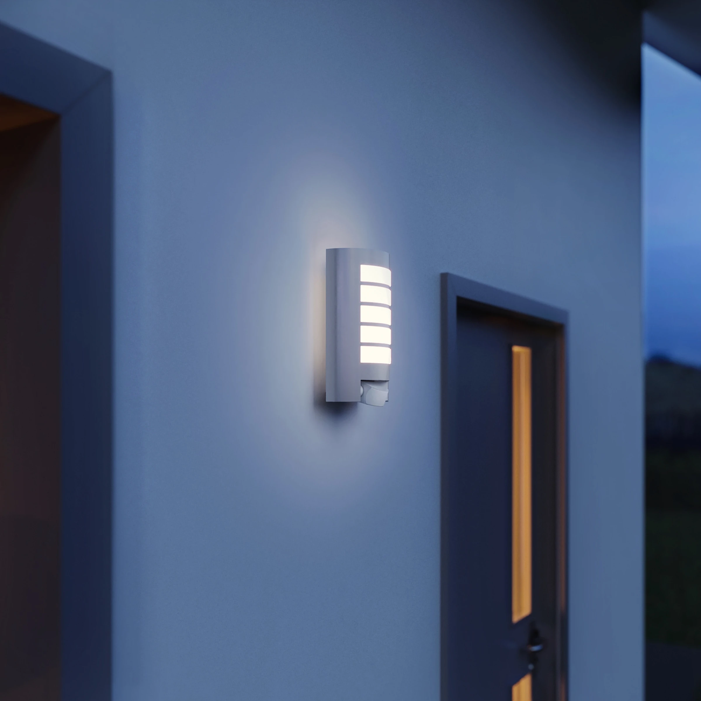 Sensor Außenleuchte L 12 S silber