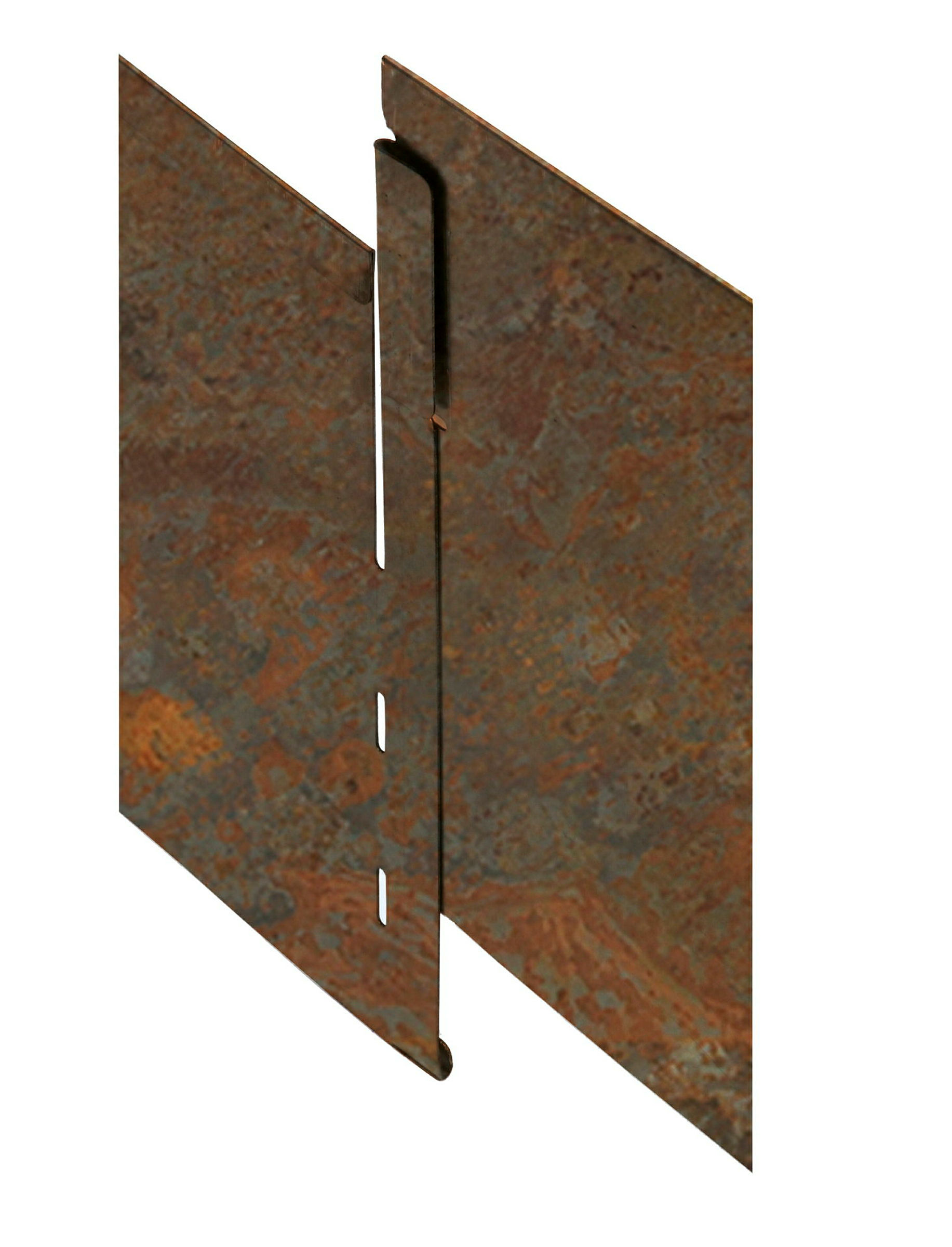 Rasen-, Beet- und Trennkante 4er Set, 119 x 13 cm Rostoptik