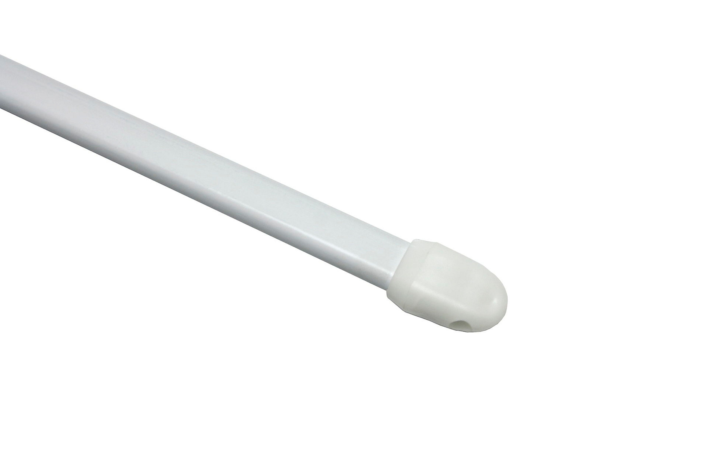 Vitragestange flachoval, Scheibenstange, Metall/Kunststoff, weiß, 80 cm