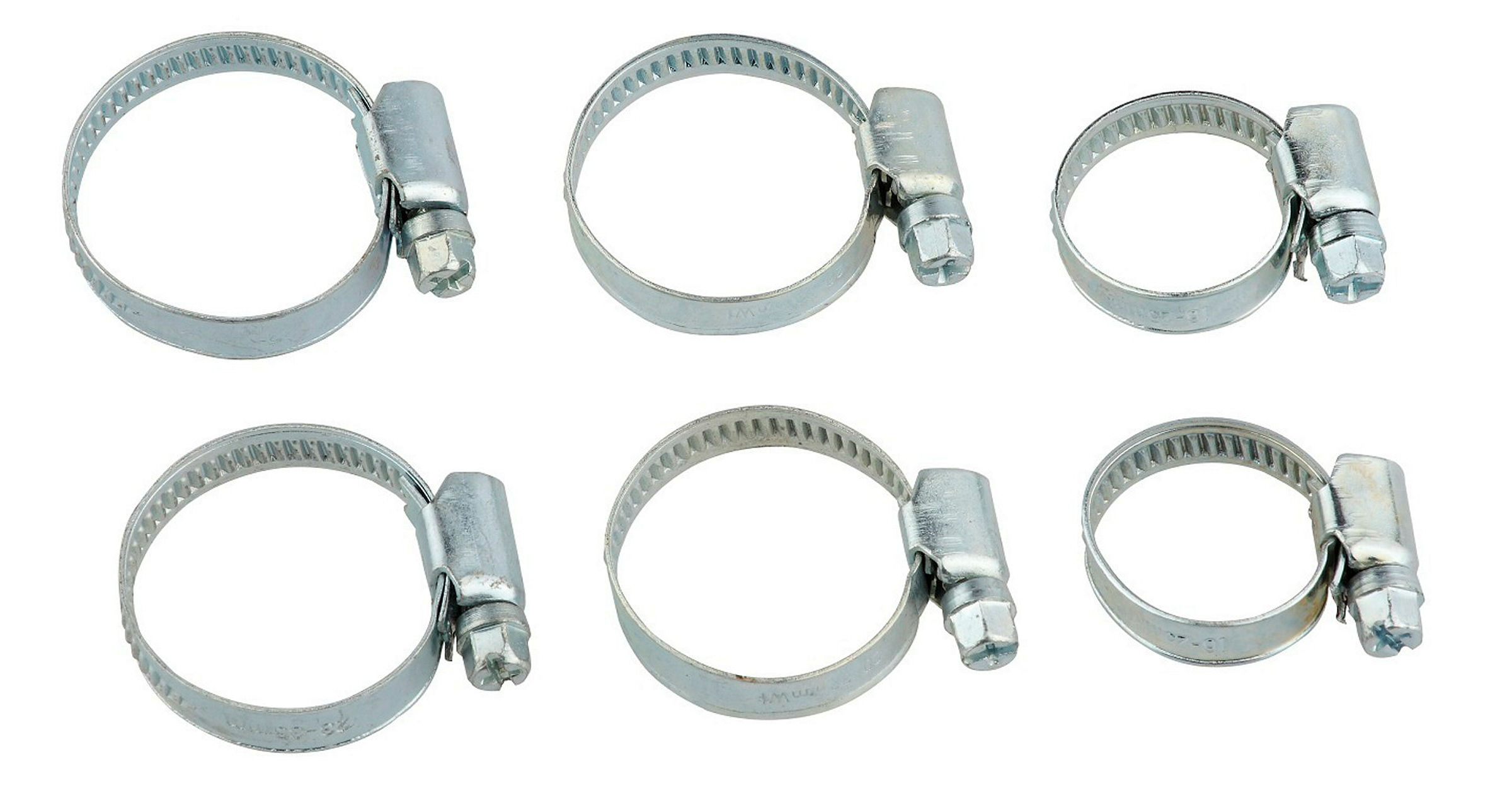 Schlauchklemme 9 mm Bandbreite, verzinkt, 16-25, 20-32, 23-35mm, für 1/2'',