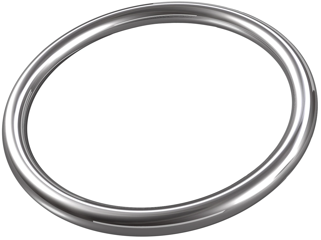 Runder Ring aus Edelstahl, geschweißt (SB-Box) 4 mm