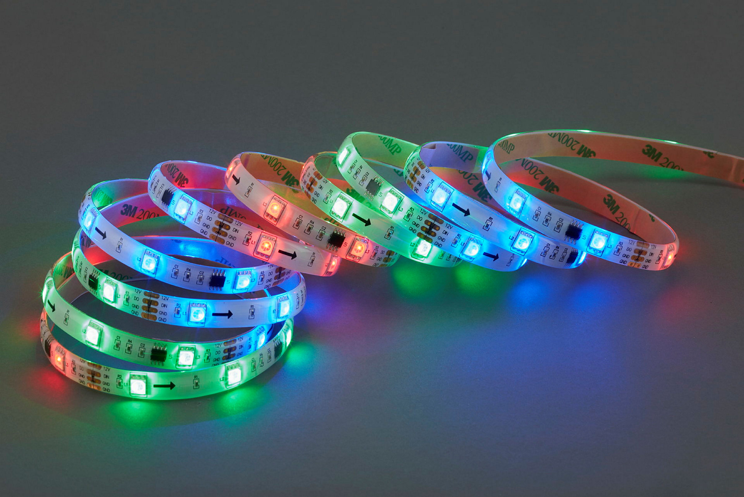 WIFI RGB-LED Flexband, weiß, 150xRGB-LED/0,10W