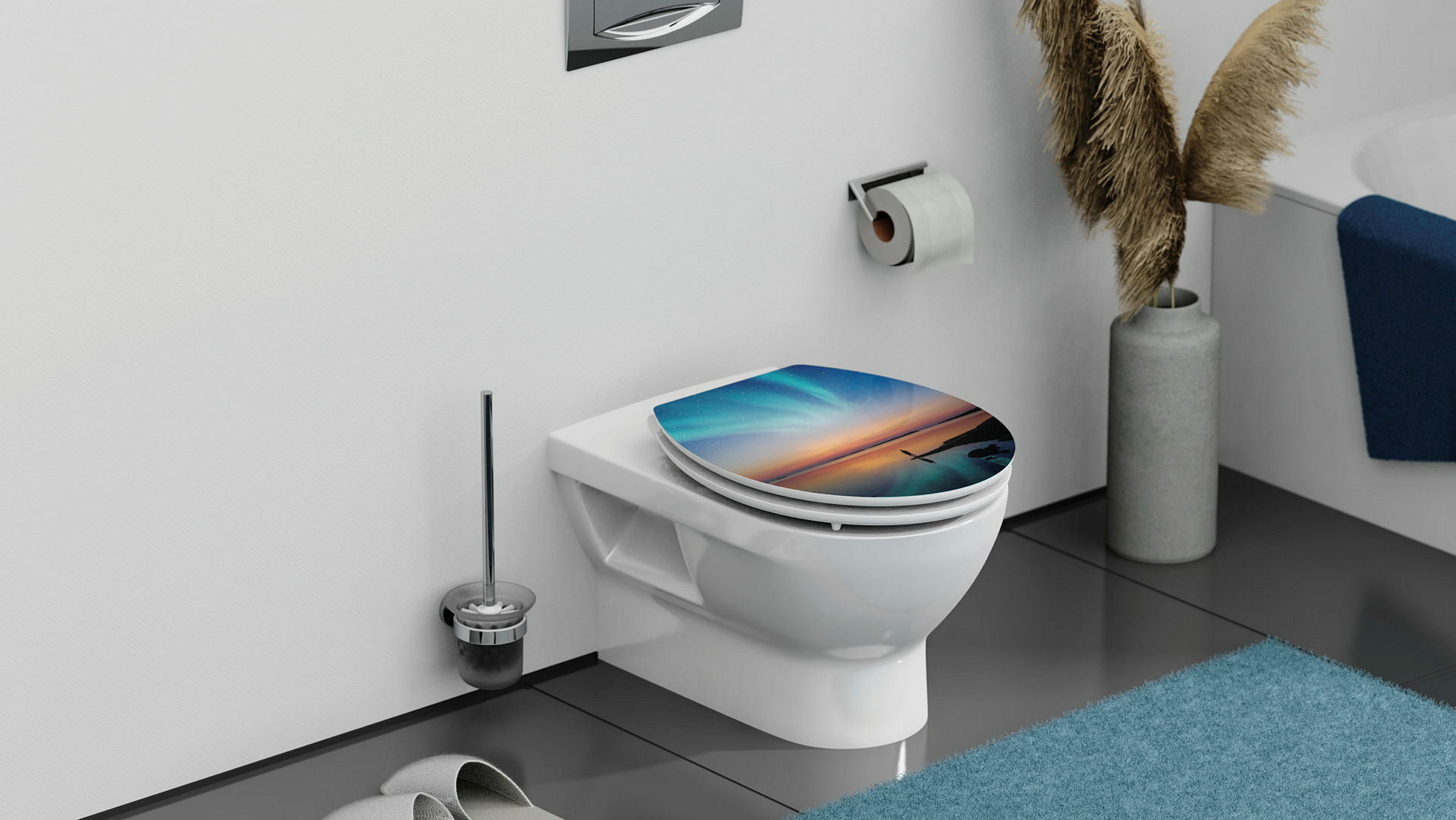 MDF HG WC-Sitz POLAR LIGHTS, mit Absenkautomatik