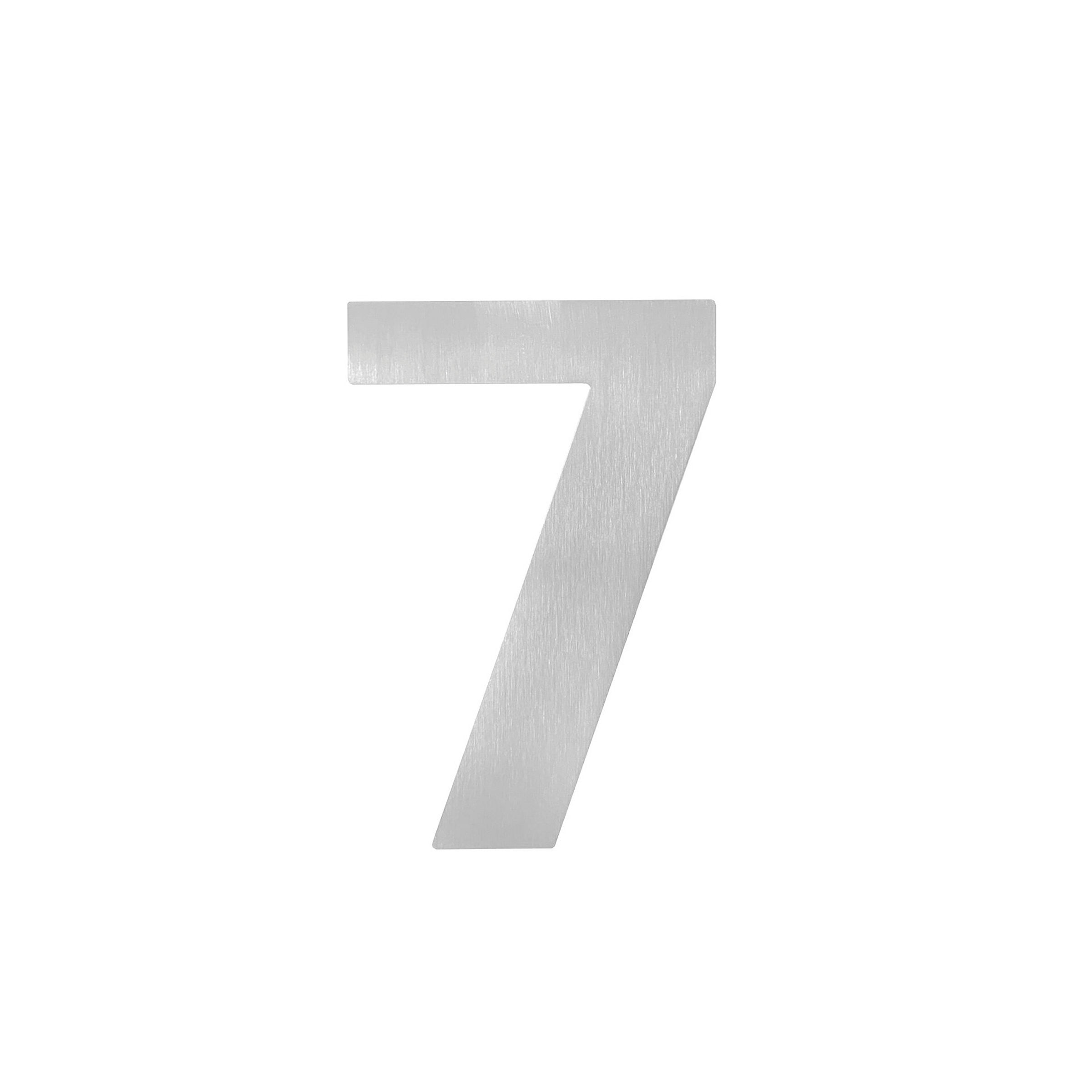 Edelstahl-Hausnummer 7