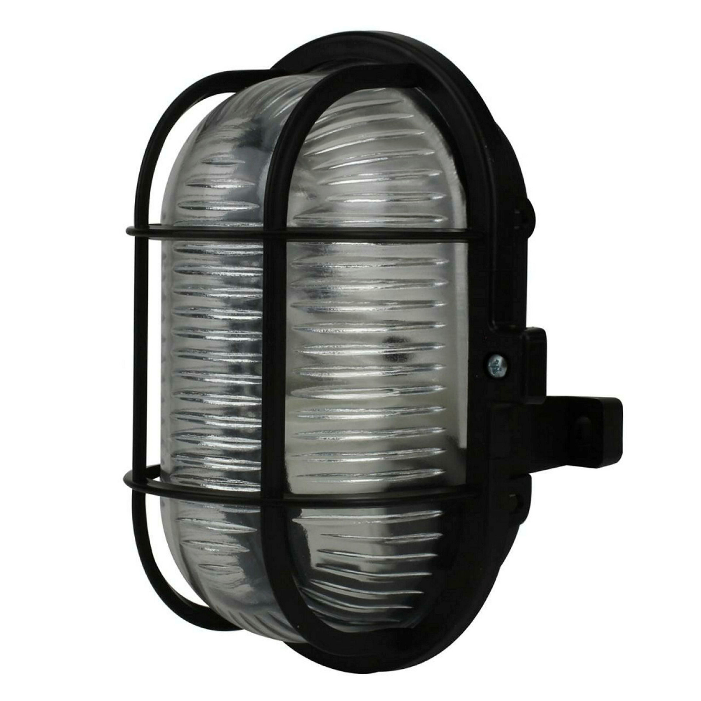 Ovalleuchte 60W PVC-Korb sw