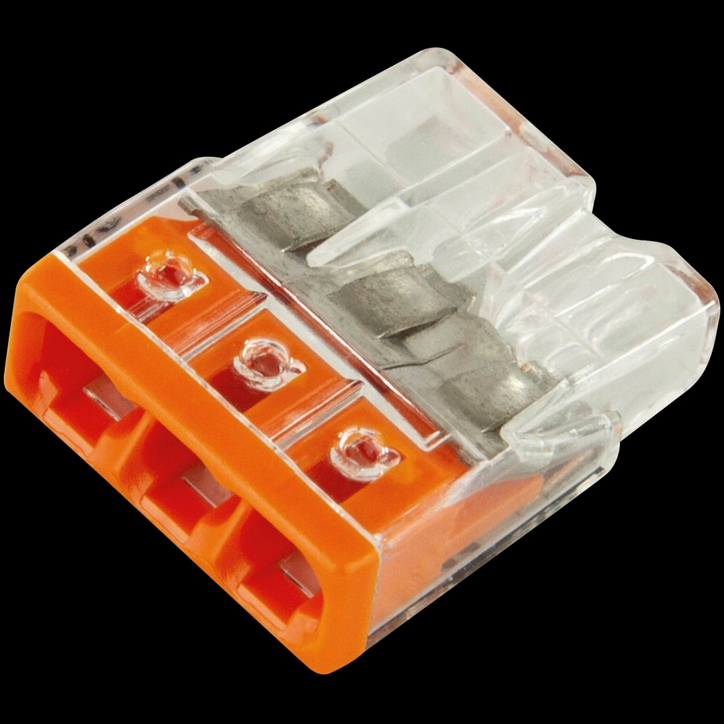 WAGO Compact-Verbindungsklemme, 3-fach, orange, 25 Stück