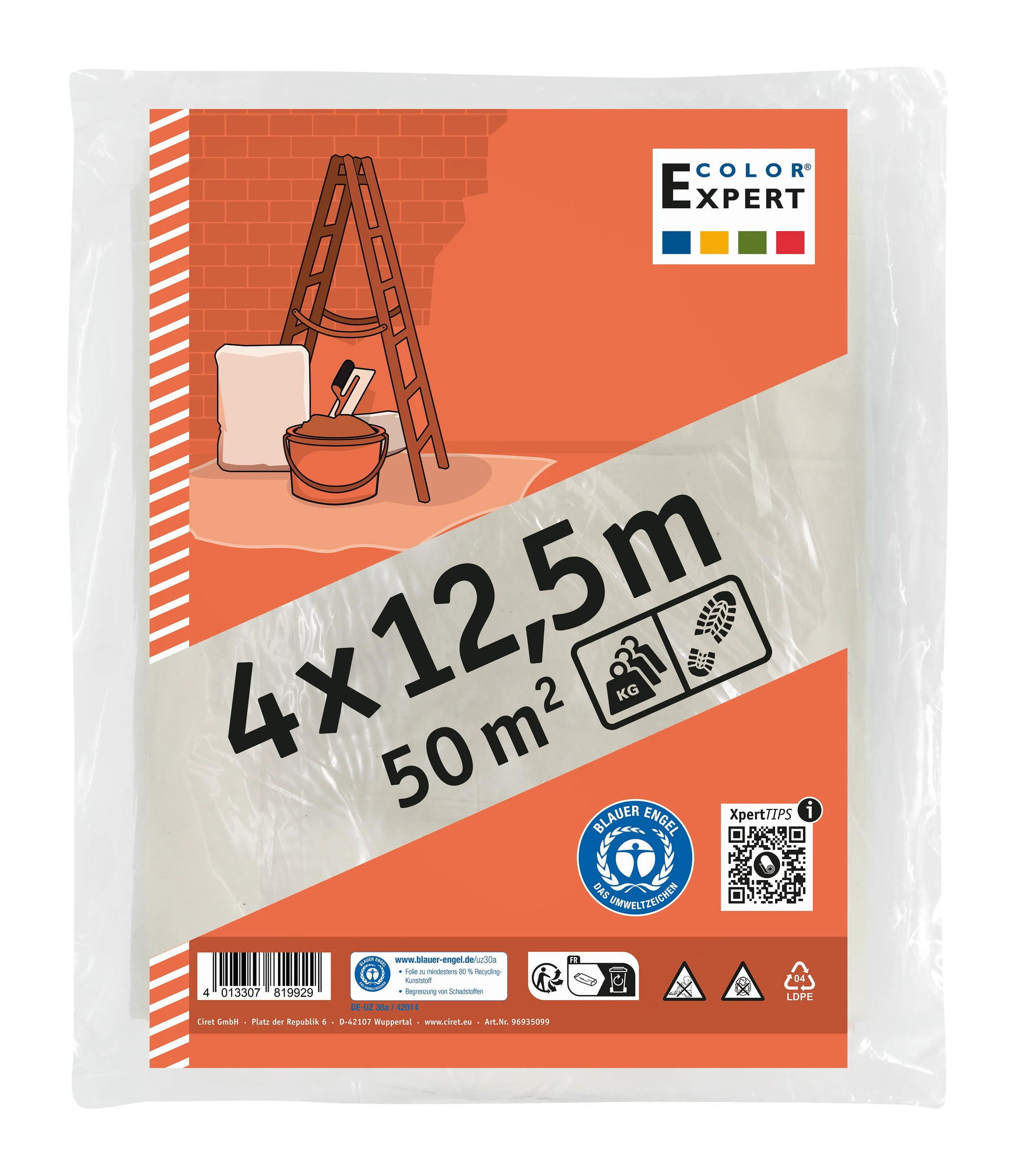Bauplane Blauer Engel 4x12,5 m =50 qm transluzent