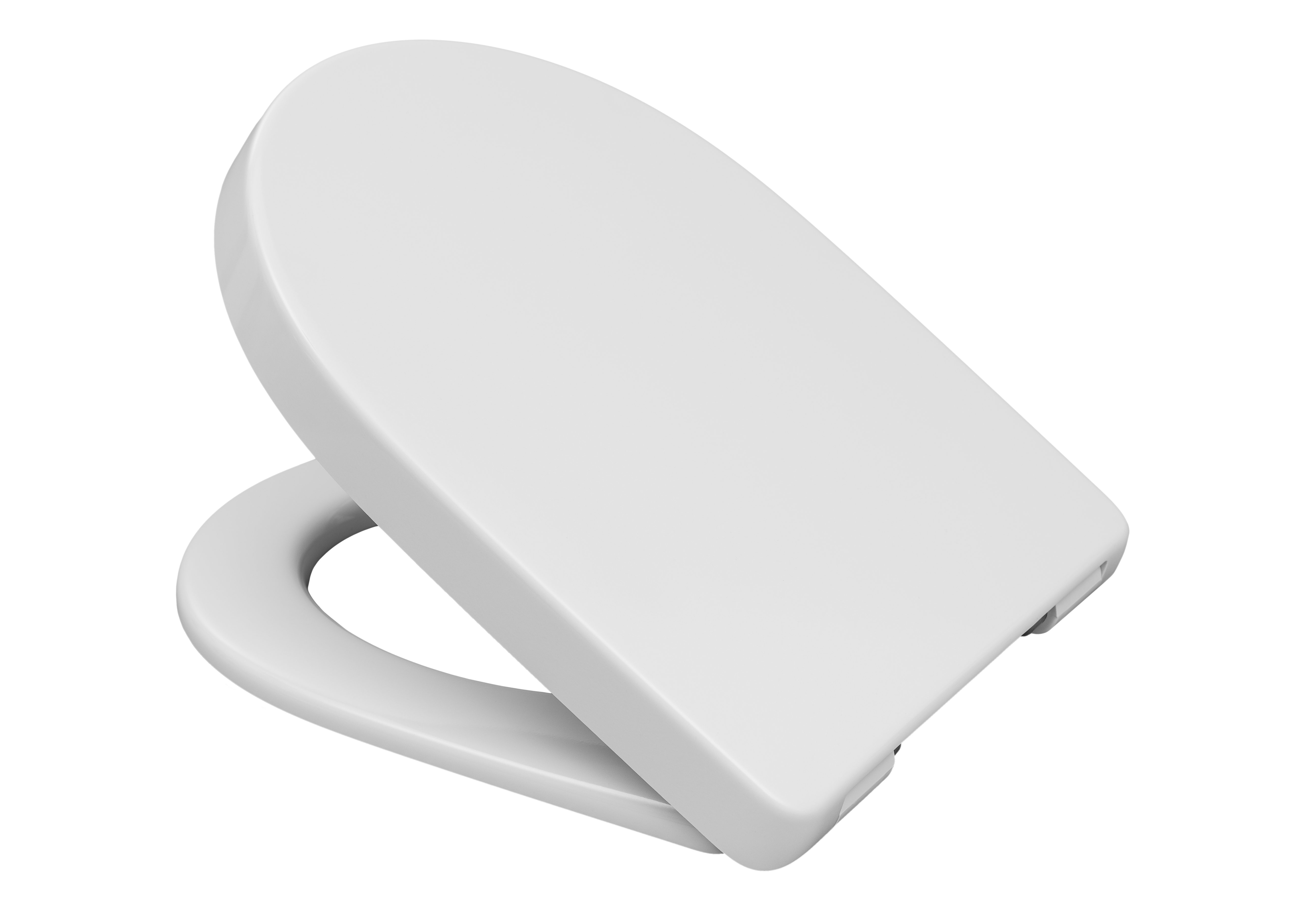 Duroplast WC-Sitz WHITE, D-Form, PRO 7, mit Absenkautomatik und Schnellvers