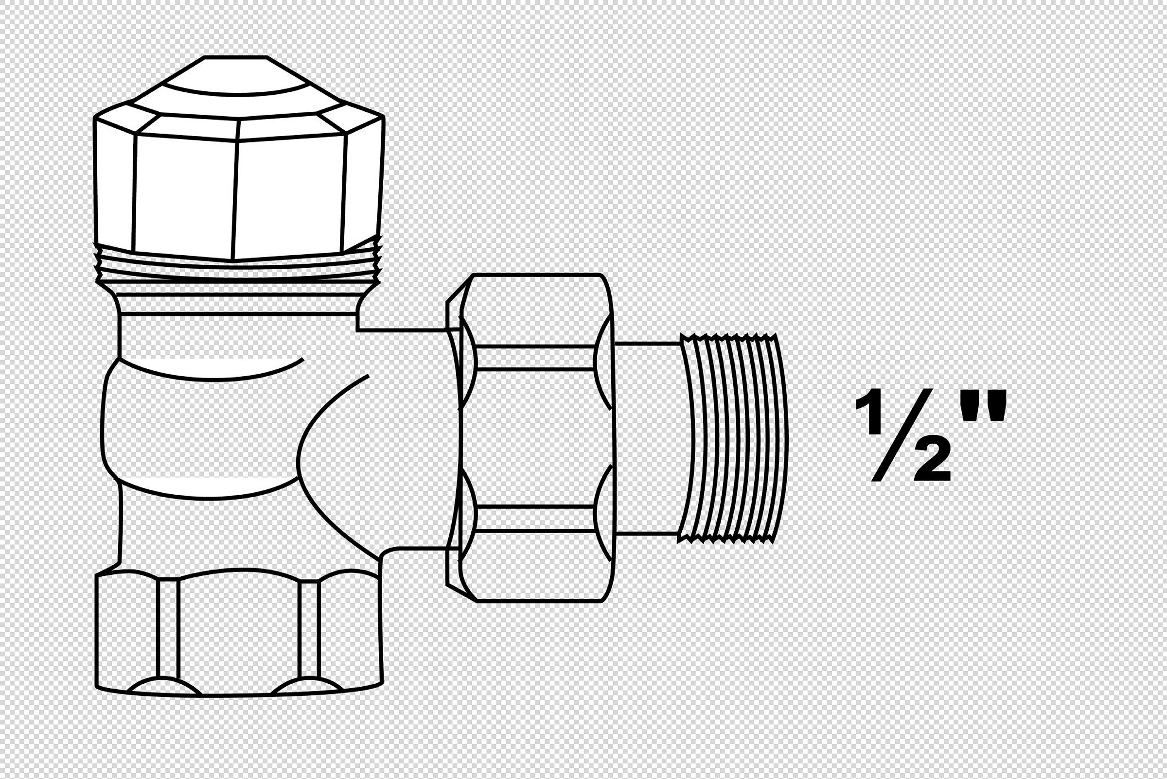 HEIMEIER Thermostatventil, 1/2'', Durchgangsform