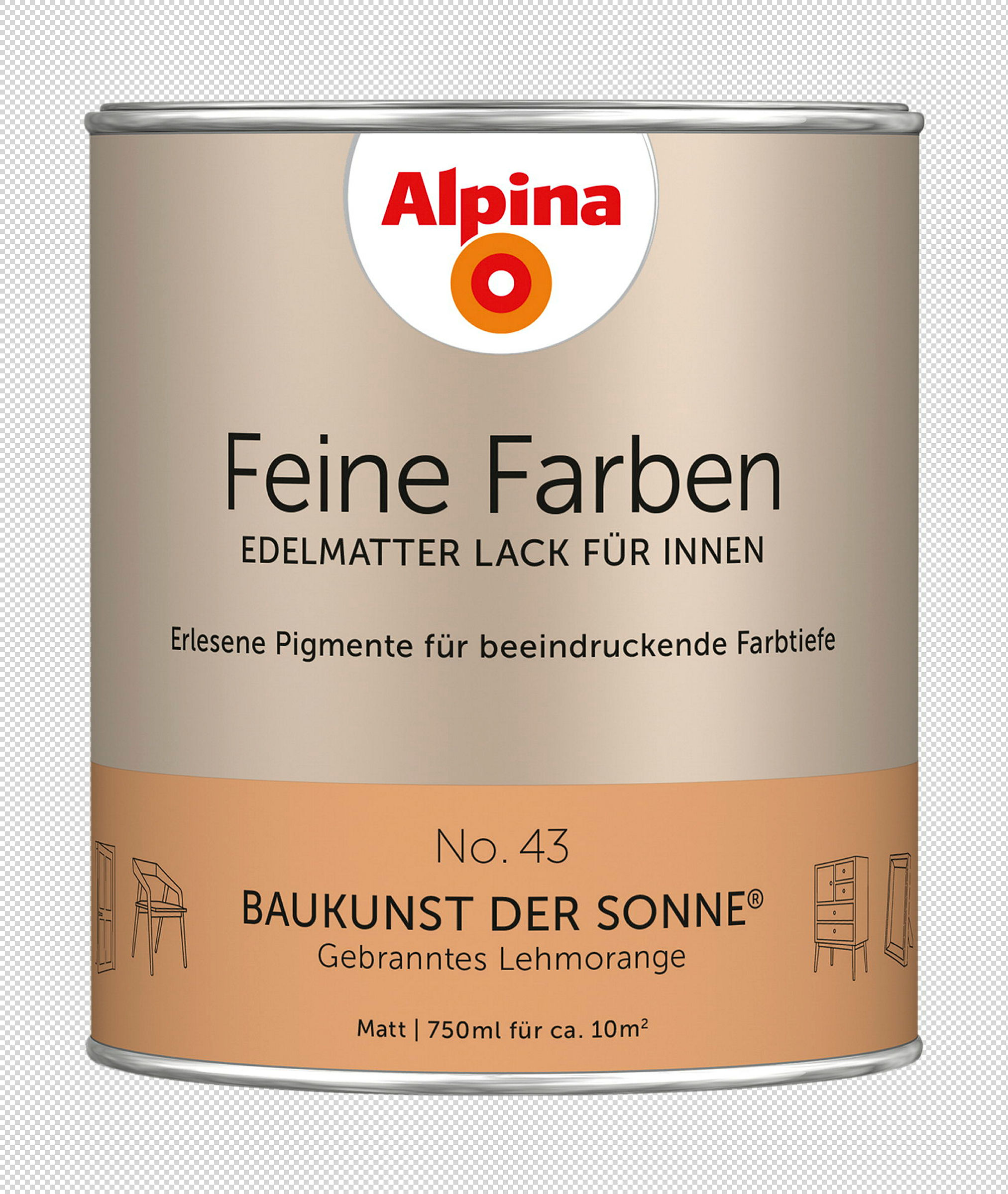 Alpina Feine Farben Lack No. 43 Baukunst der Sonne® edelmatt 750ml