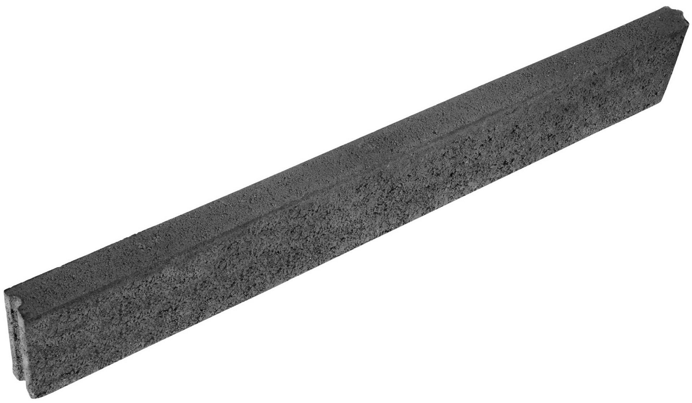 Rasenkante 5 / 25 / 100 cm mit Nut und Feder anthrazit