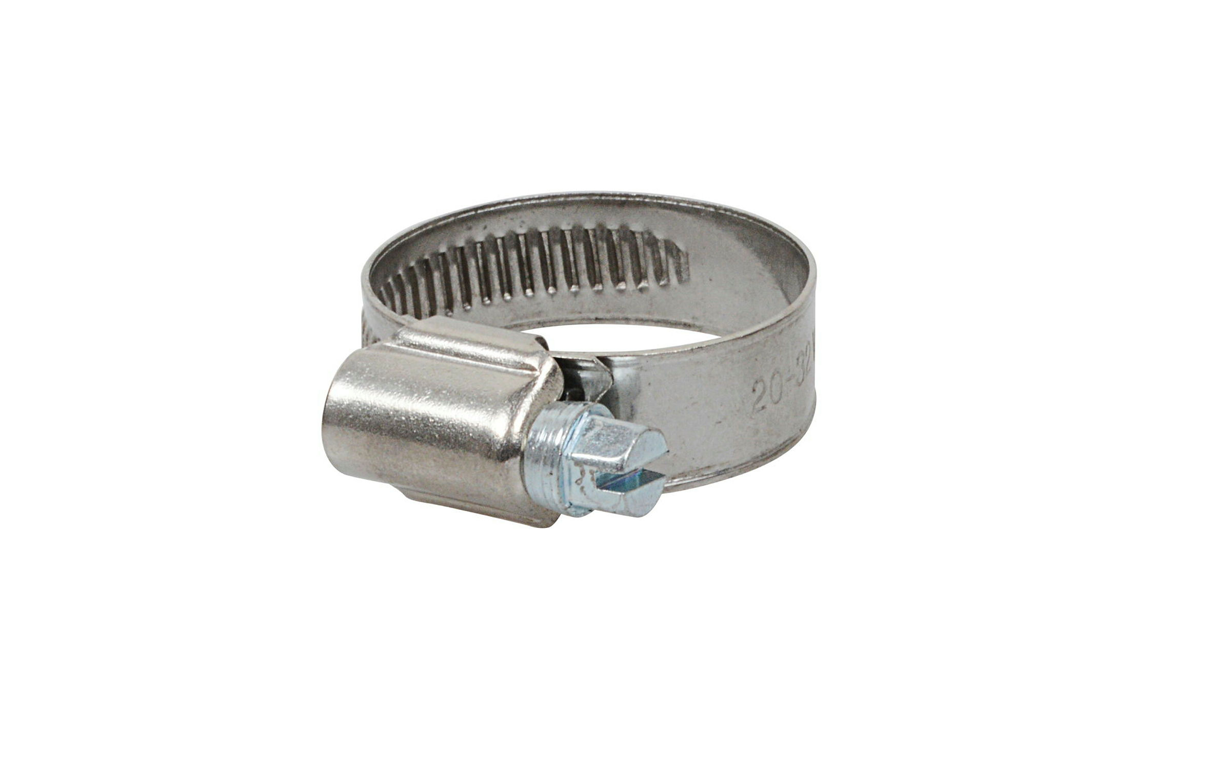 Schlauchklemme 12 mm Bandbreite, Edelstahl, 20 - 32 mm, für 3/4'' (2x)