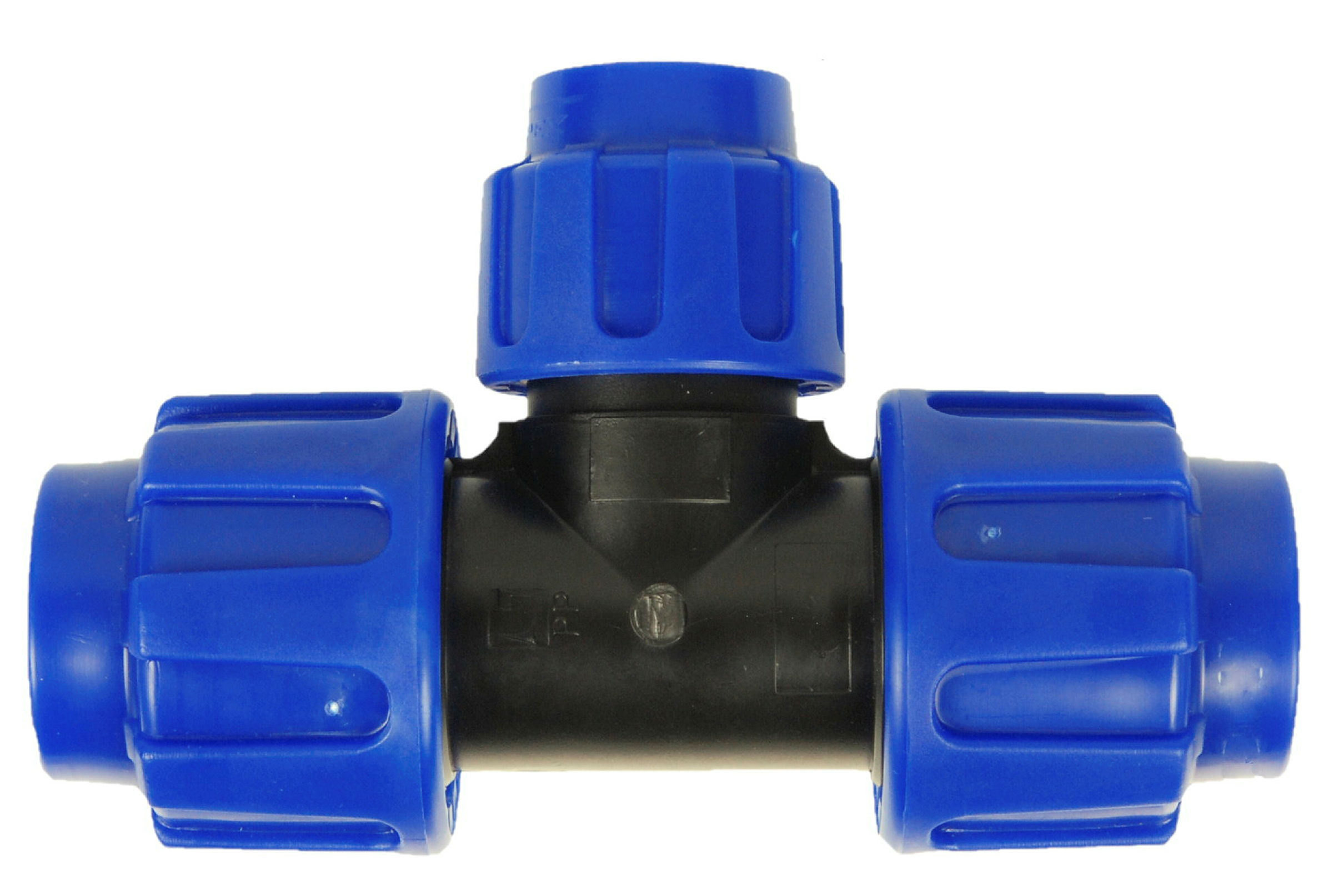 PP Reduzier-T-Stück, 32 mm x 25 mm x 32 mm, Klemmfitting für HDPE