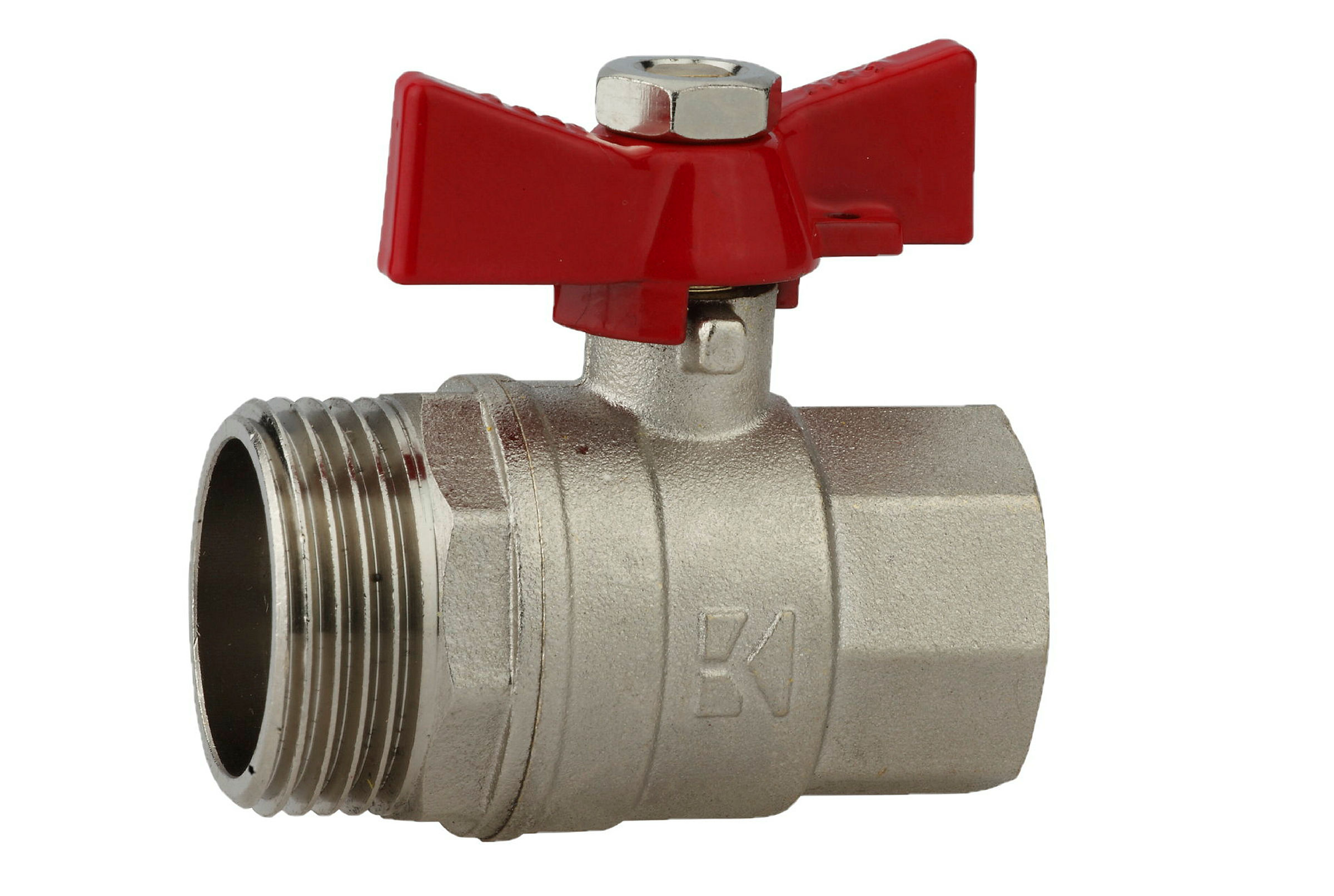 Kugelhahn, 3/4''IGx1''AG, mit Flügelgriff