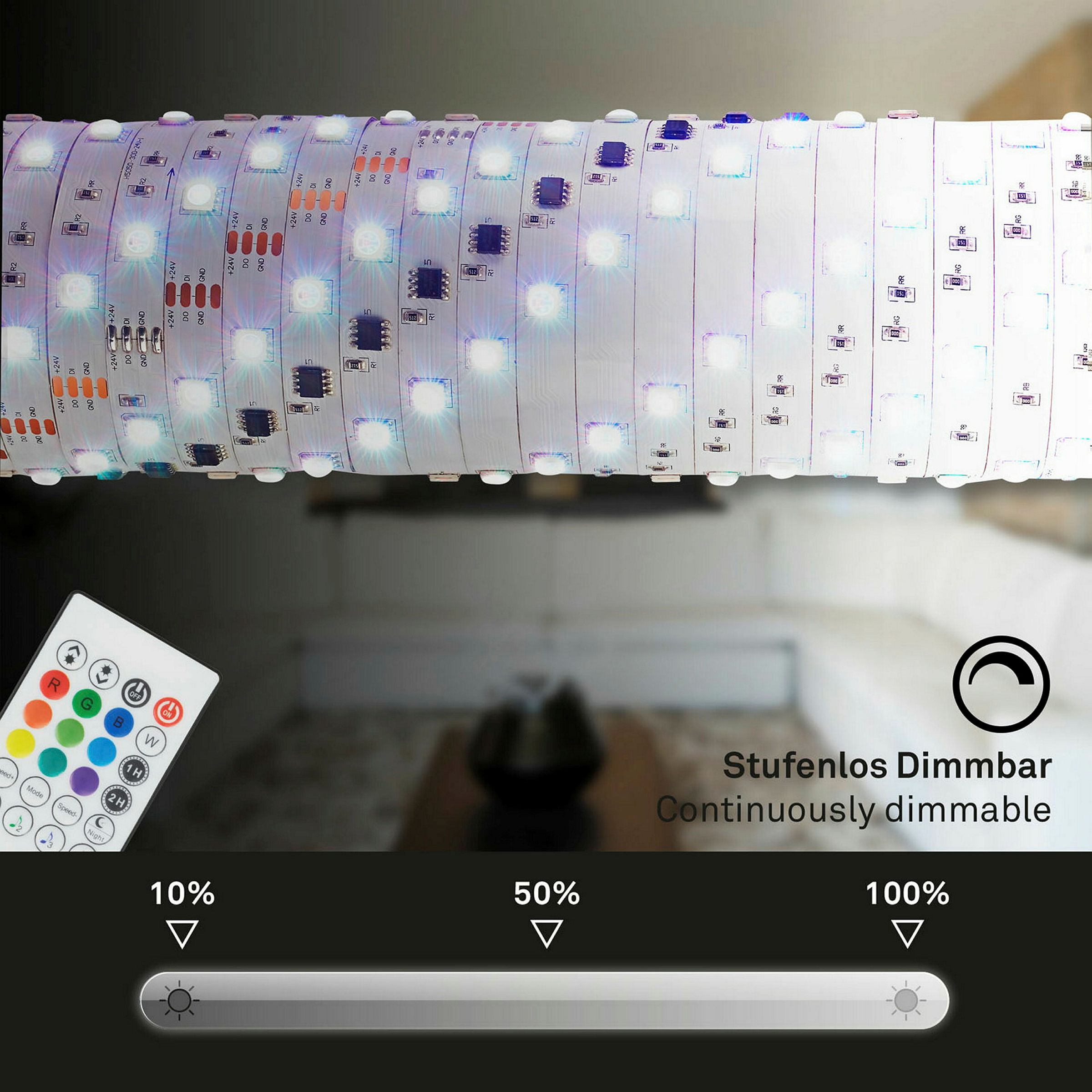 Magic RGB-LED Flexband, 3m, inkl. Musiksensor
