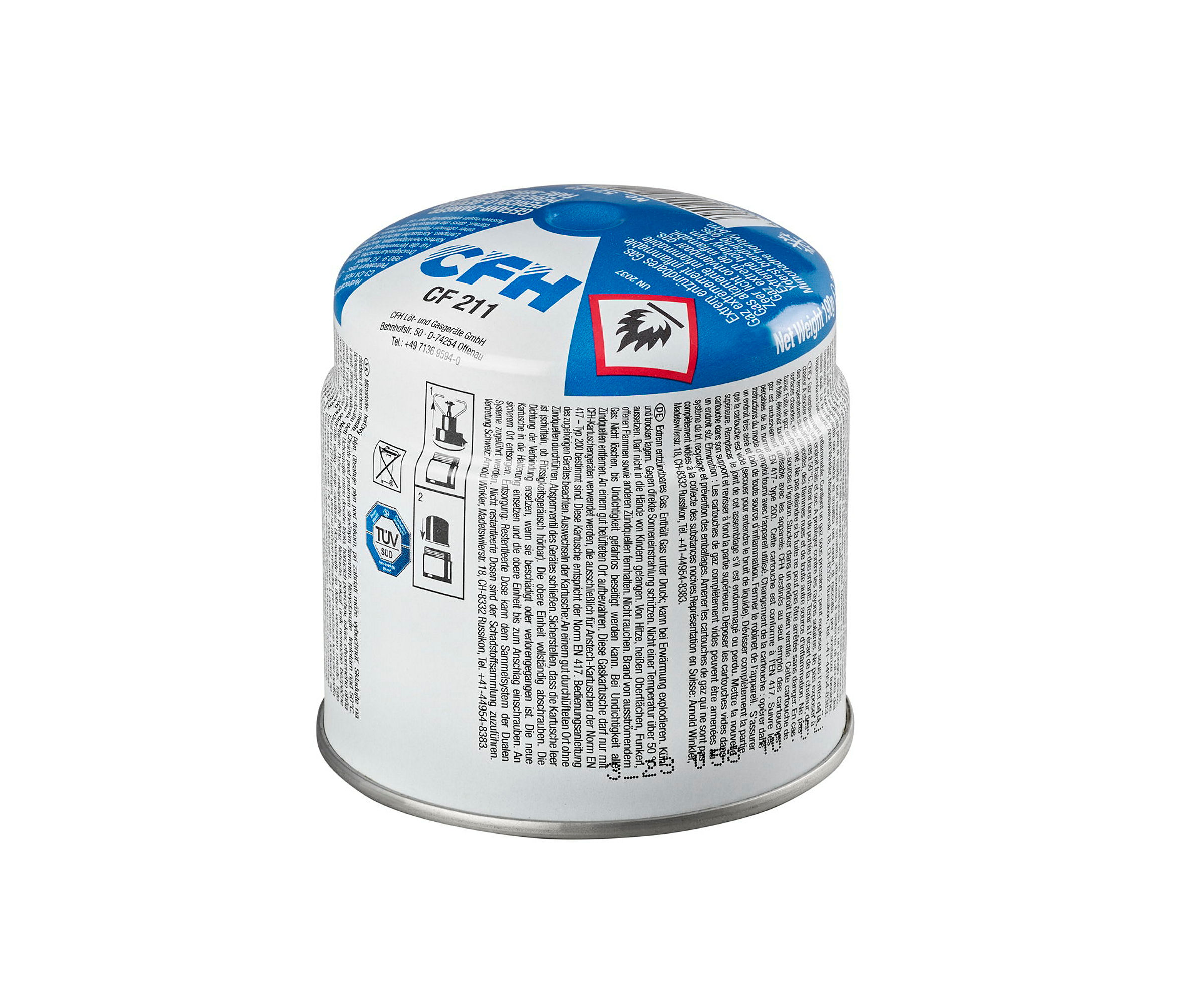 Butandruckgaskartusche 190 g
