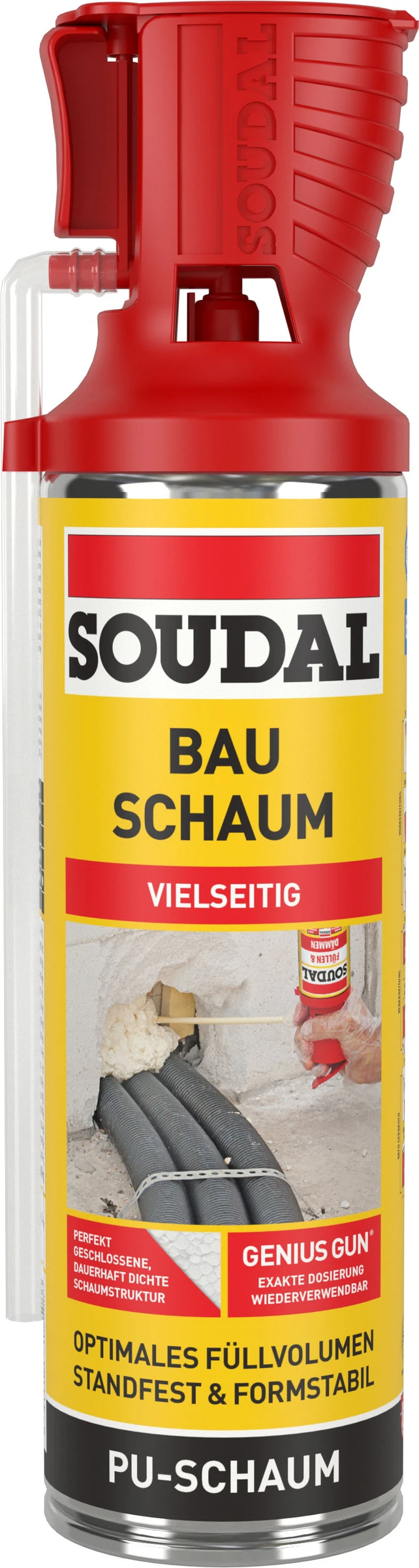 Soudal Bauschaum Genius Gun® - universeller PU-Schaum mit exakter Dosierung