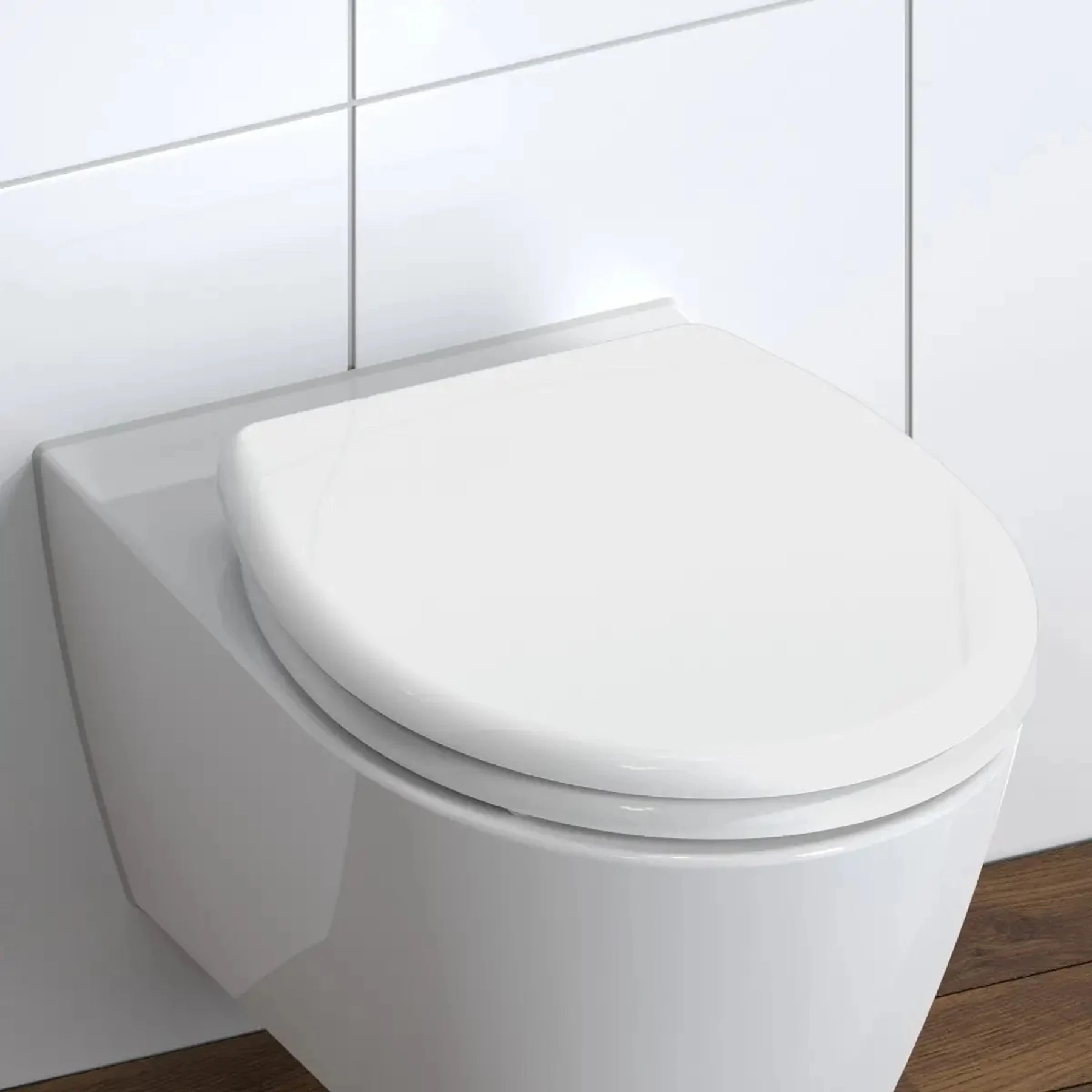 Duroplast WC-Sitz WHITE, mit Absenkautomatik und Schnellverschluss