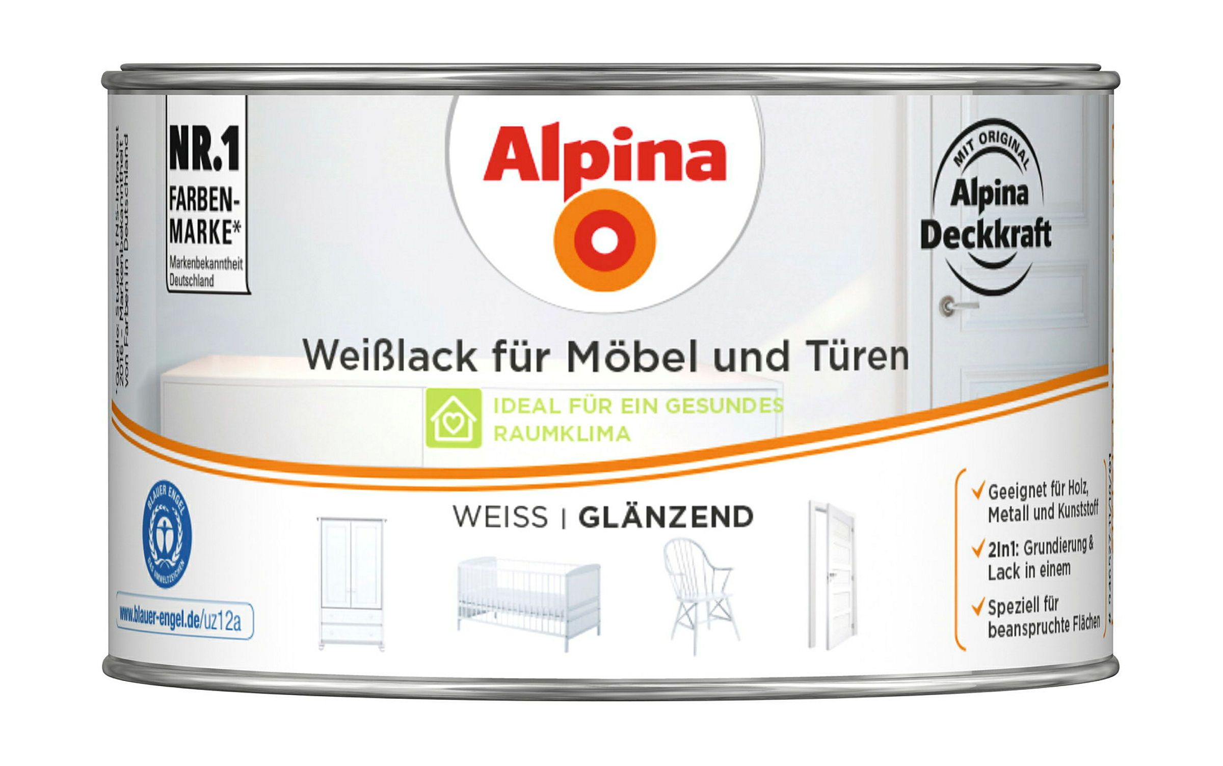 Alpina Weißlack für Möbel und Türen 300ml glänzend