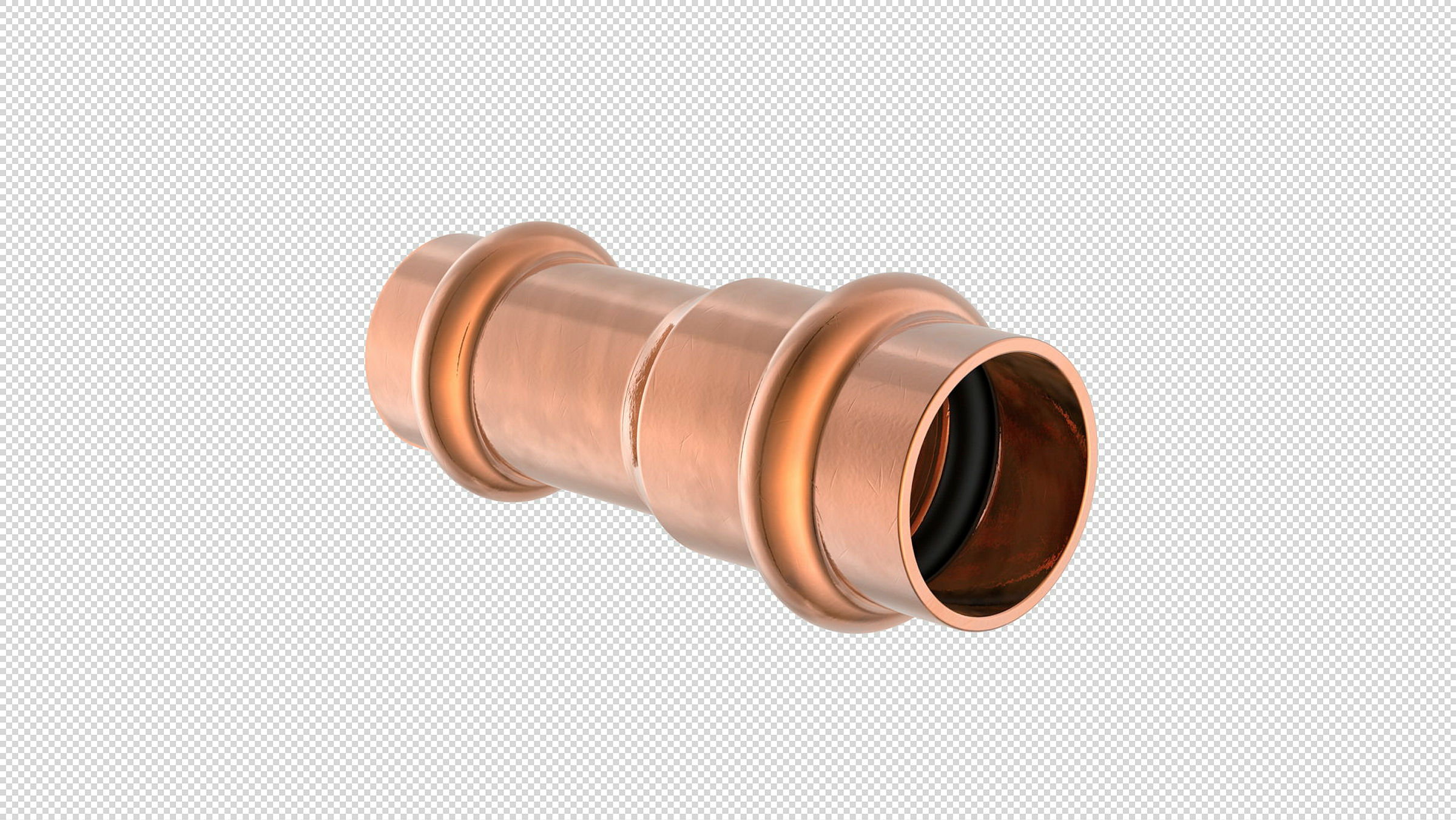 CU Reduzier-Doppelmuffe, blank 15mmx12mm,2 Muffen,(P5240)