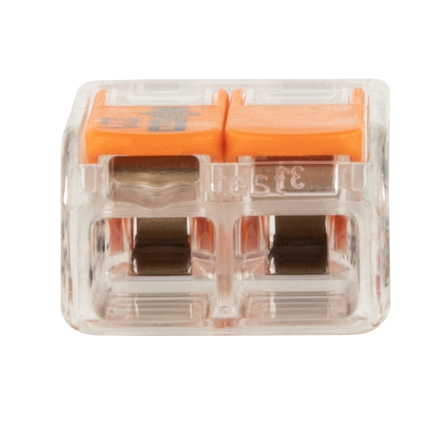WAGO Verbindungsklemme, 2-fach, orange, 10 Stück